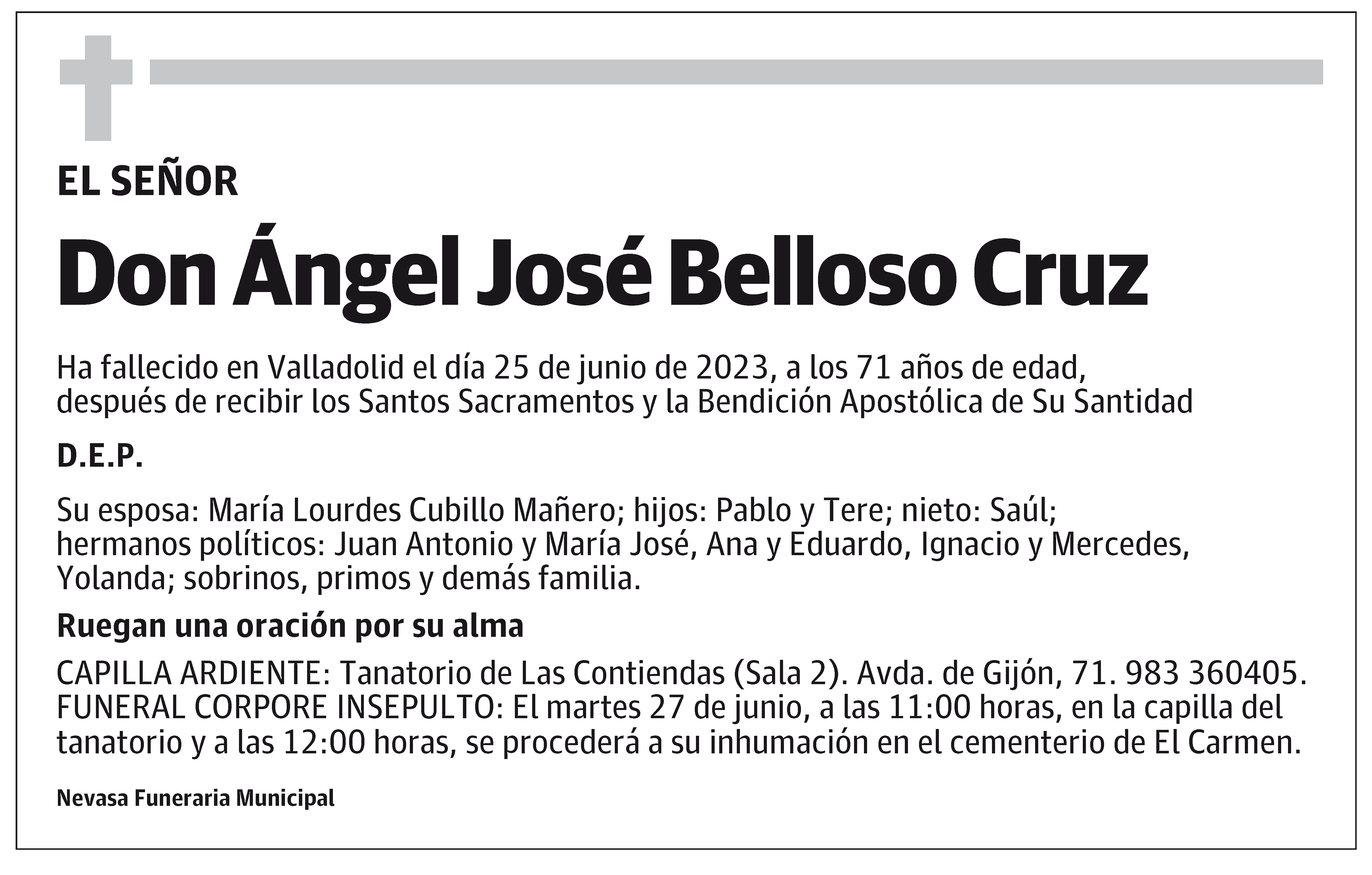 Ángel José Belloso Cruz