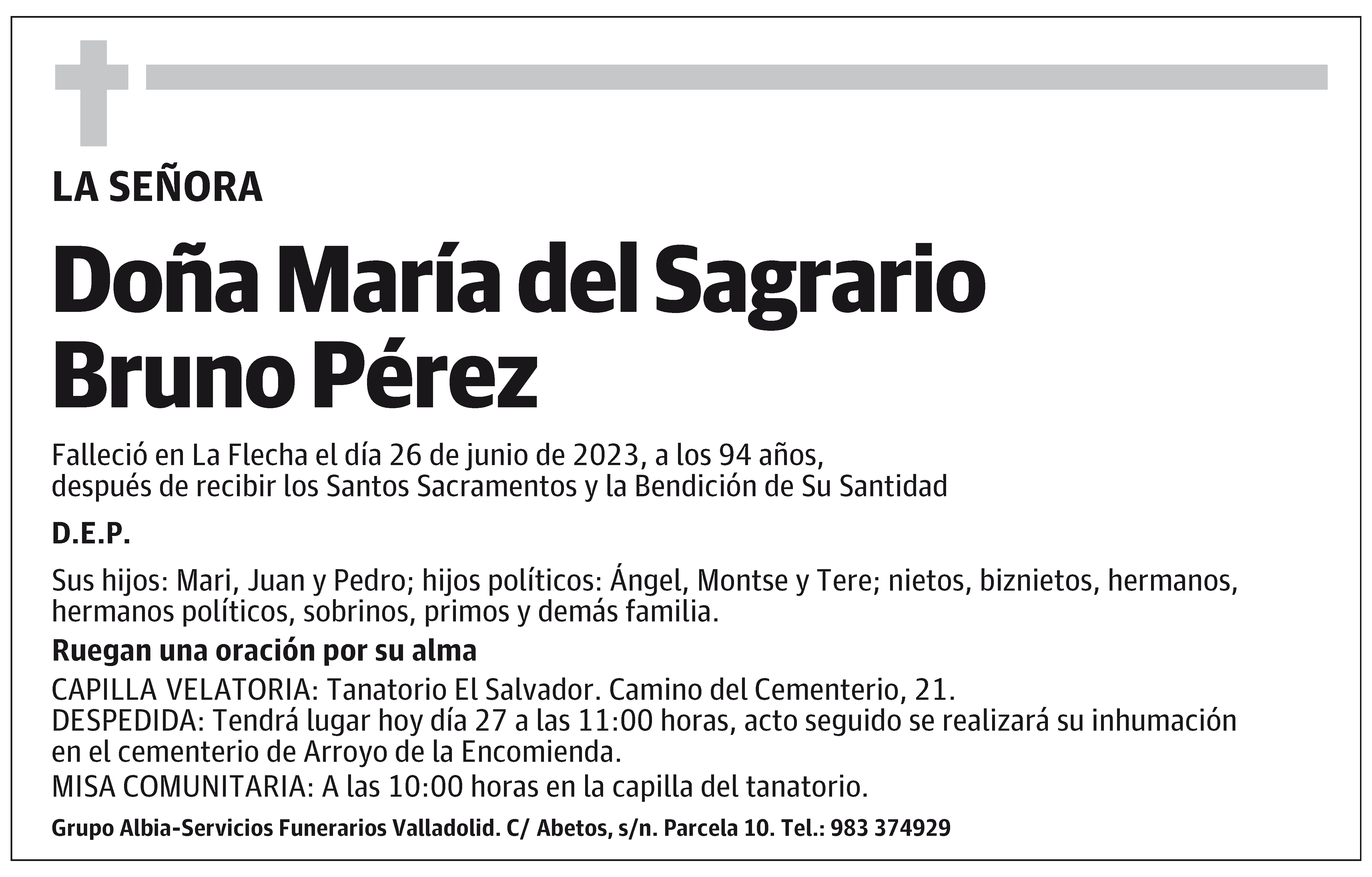 María del Sagrario Bruno Pérez