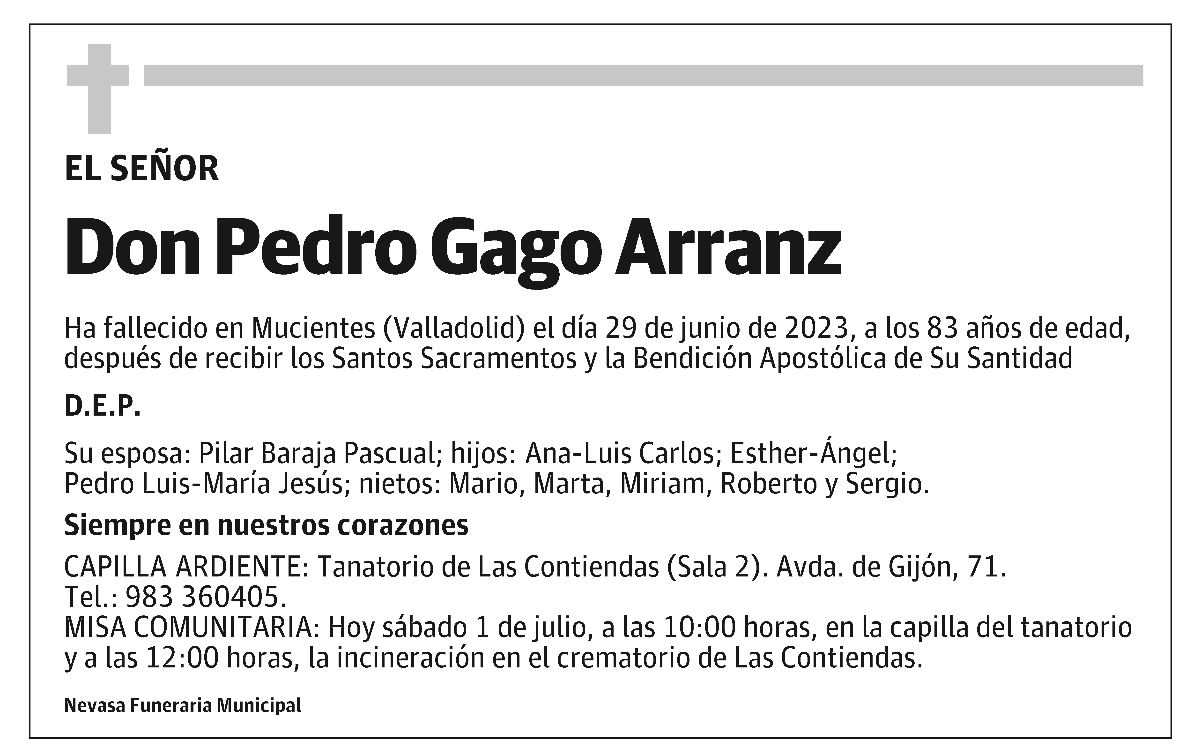 Pedro Gago Arranz