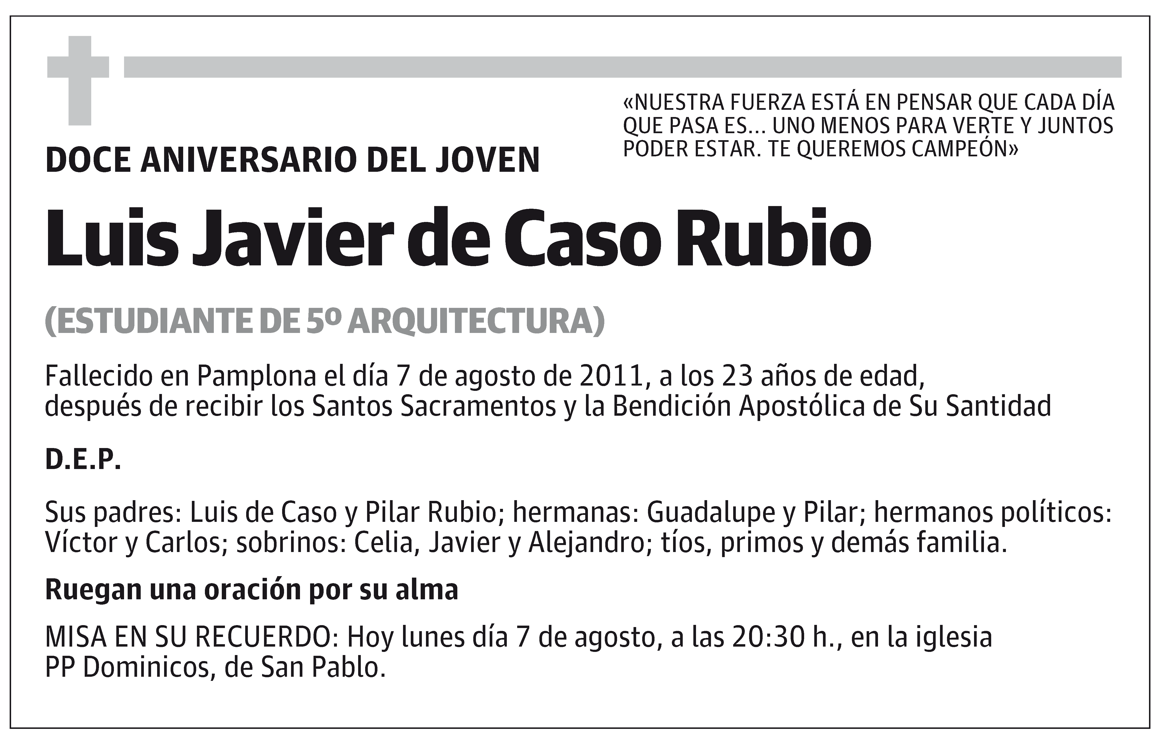 Luis Javier de Caso Rubio