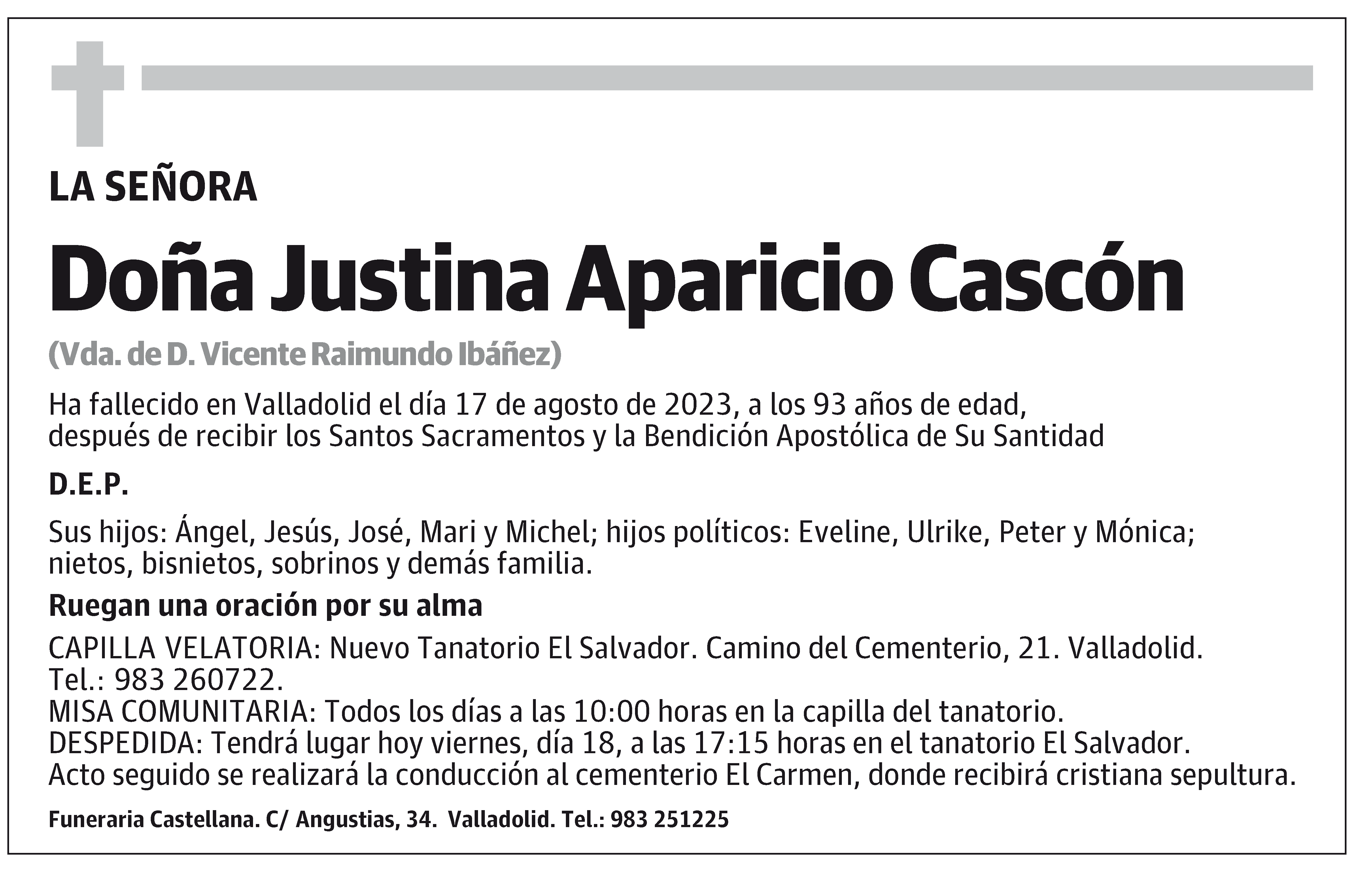 Justina Aparicio Cascón