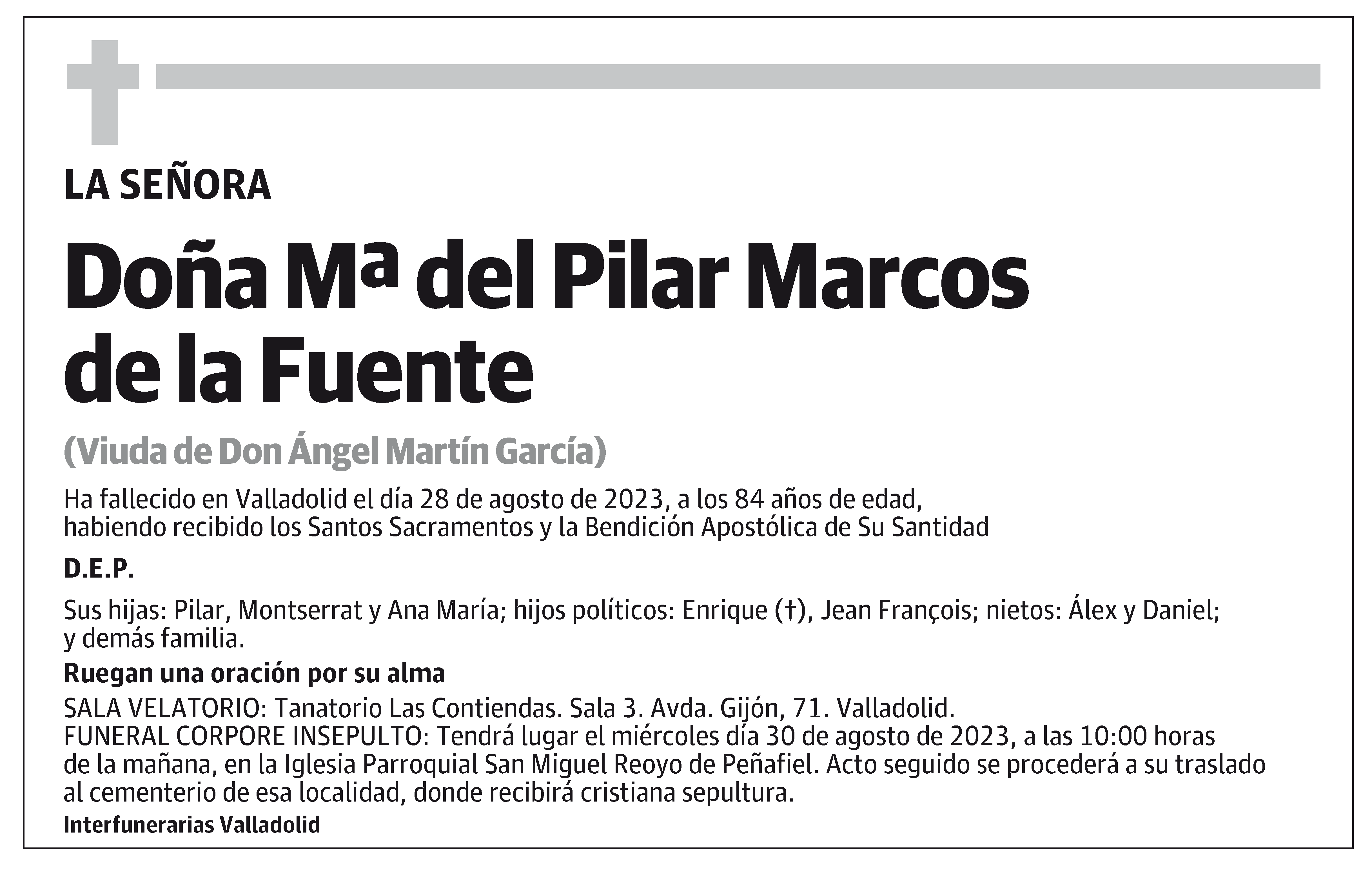 Mª del Pilar Marcos de la Fuente