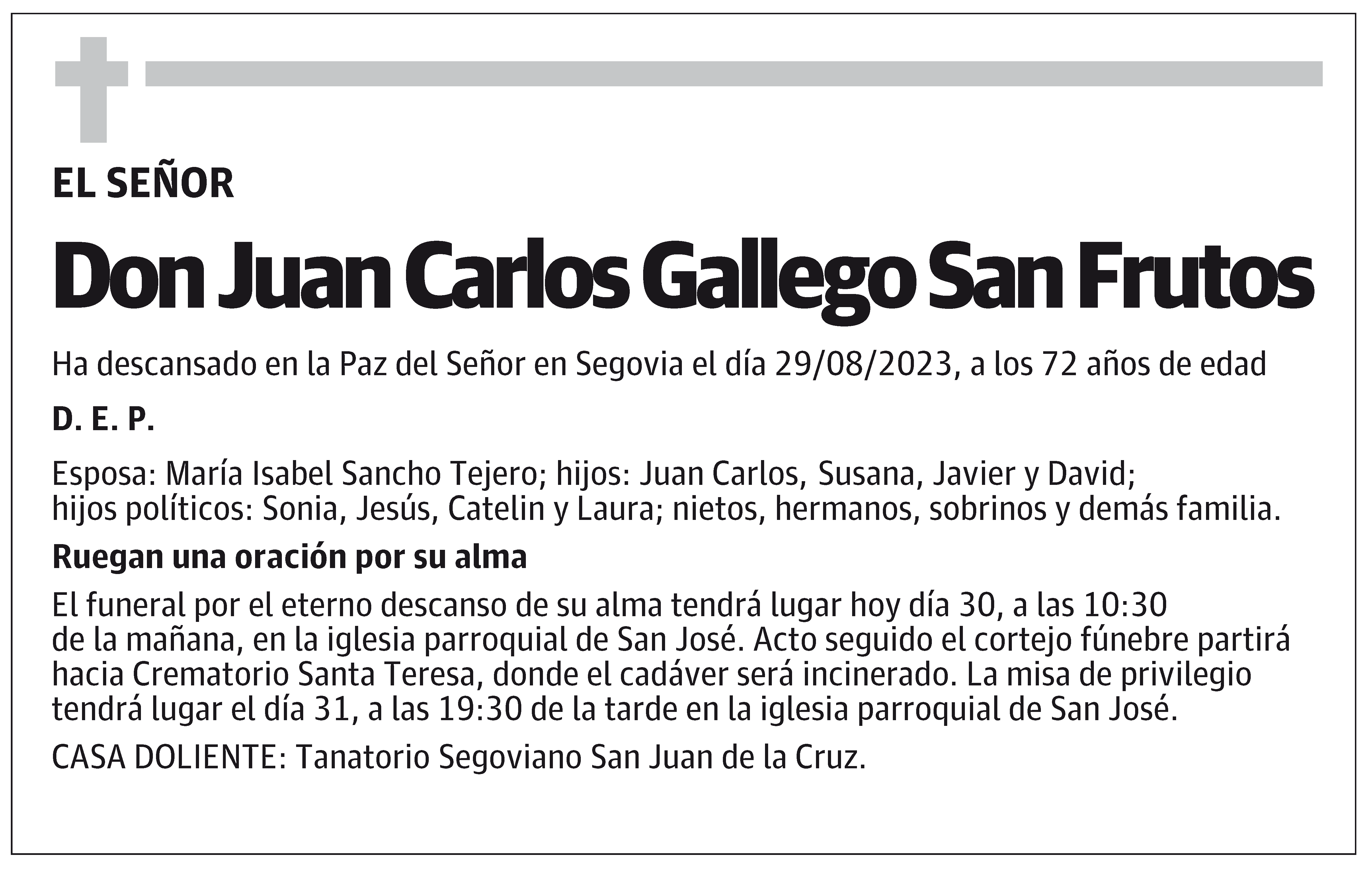 Juan Carlos Gallego San Frutos