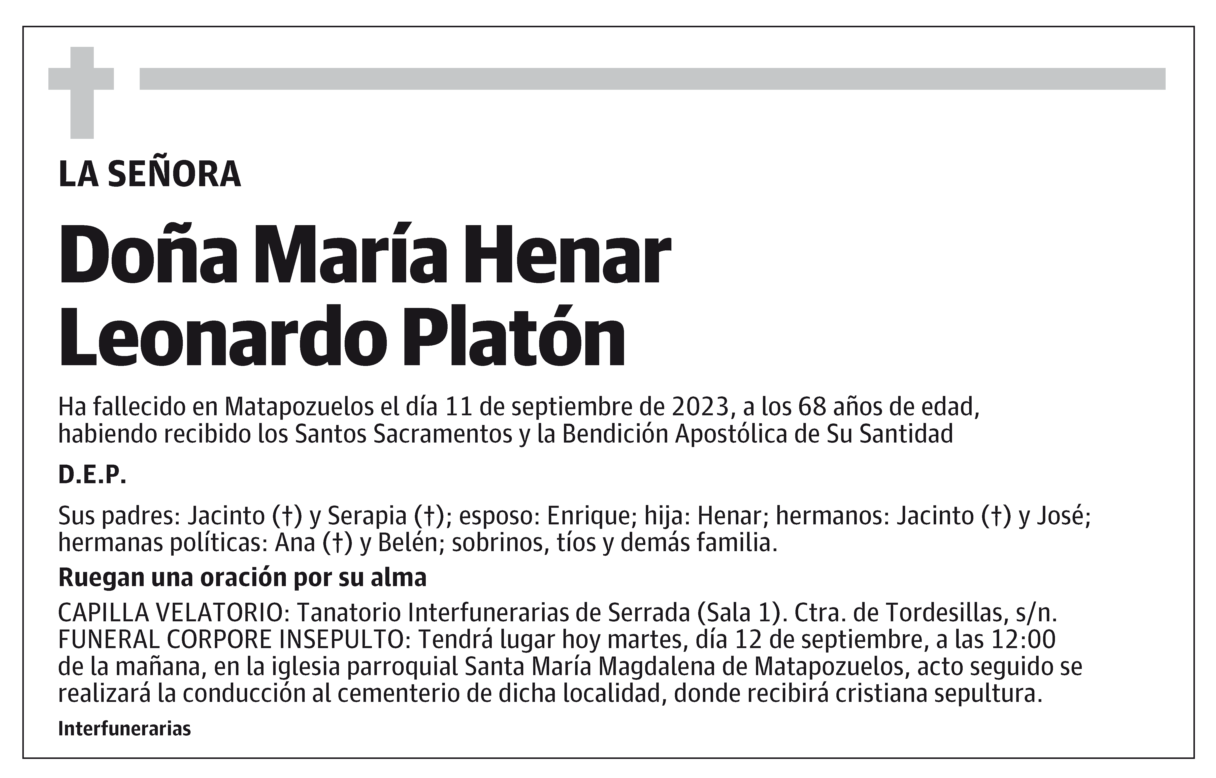 María Henar Leonardo Platón