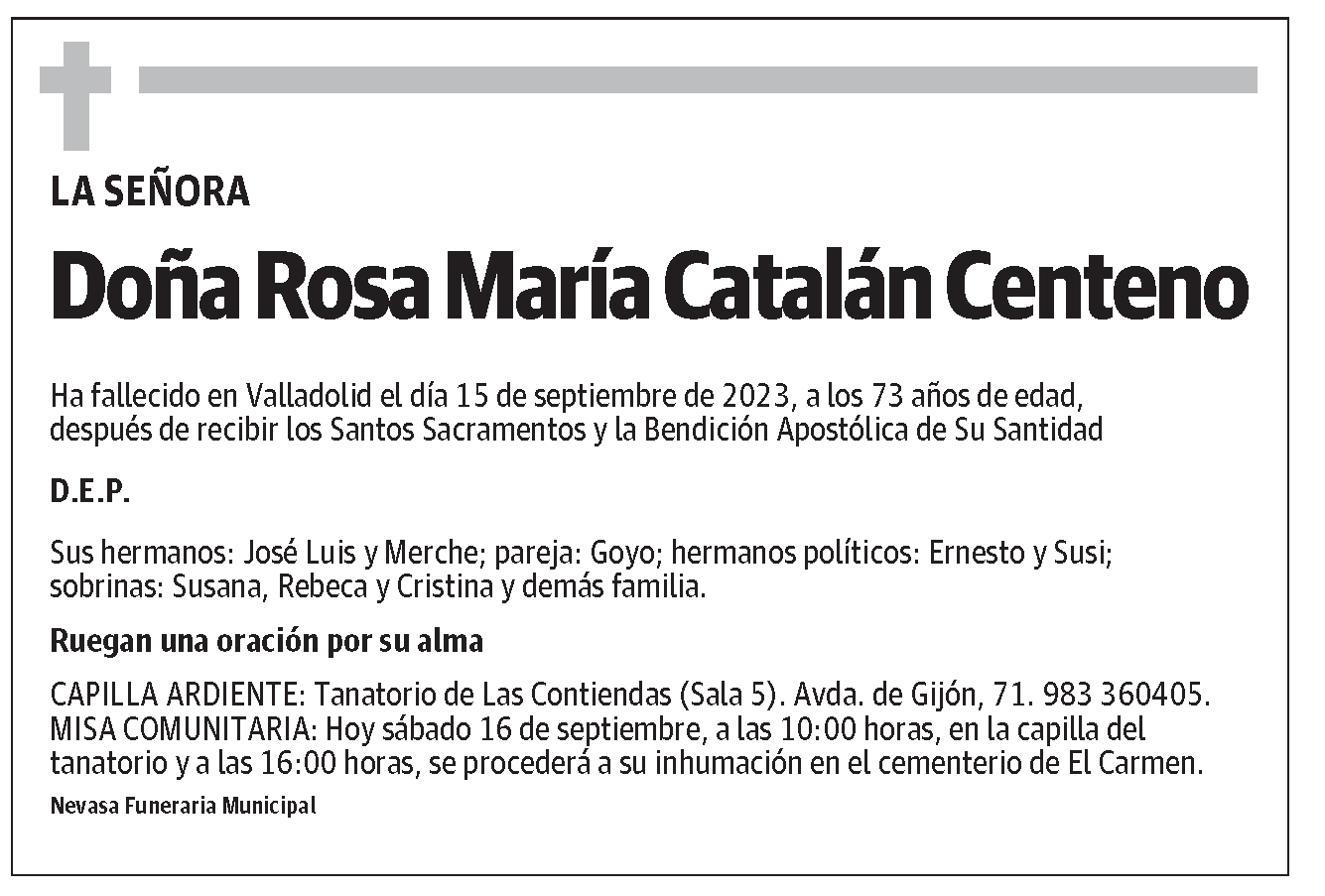 Rosa María Catalán Centeno