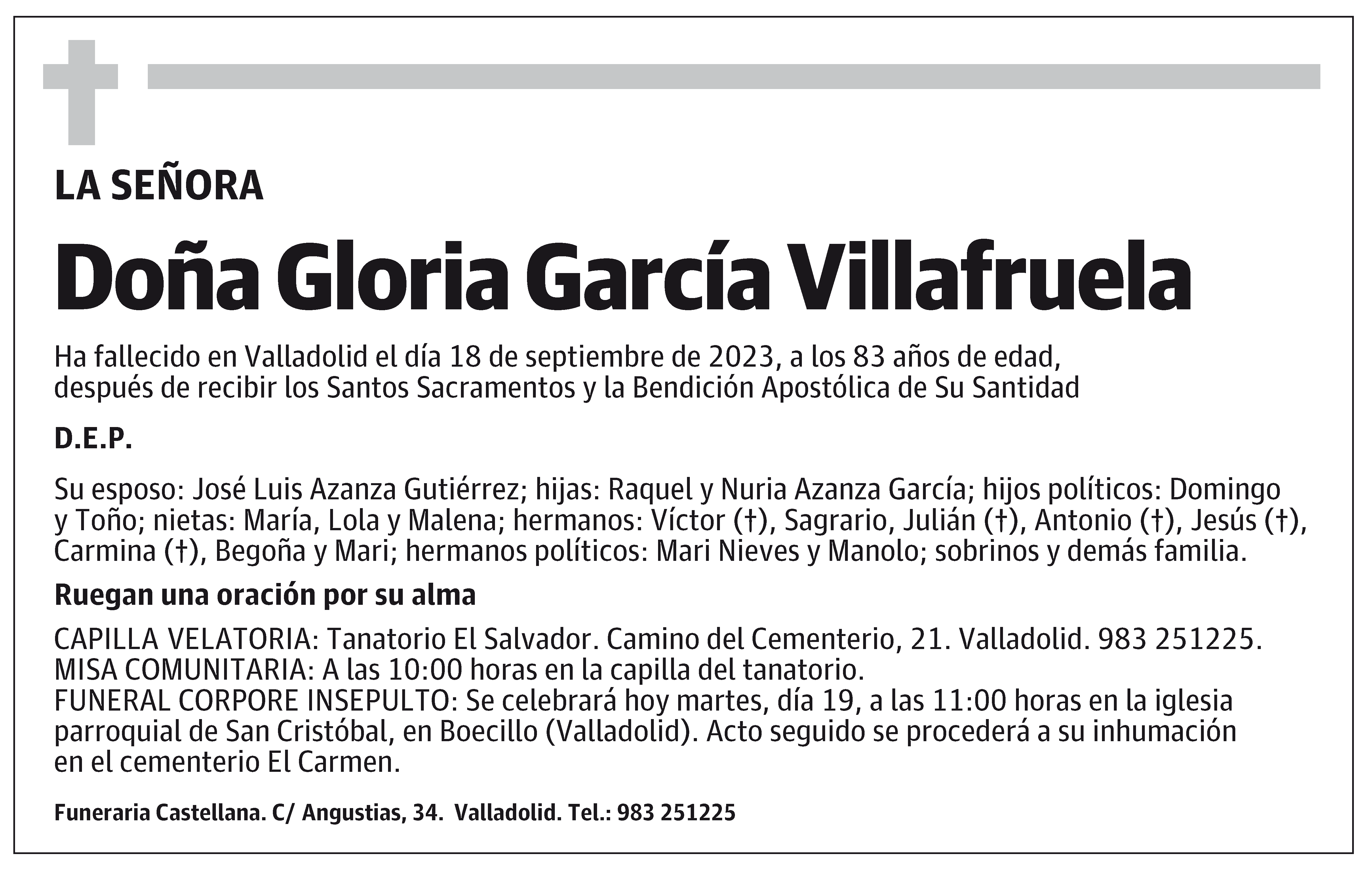 Gloria García Villafruela