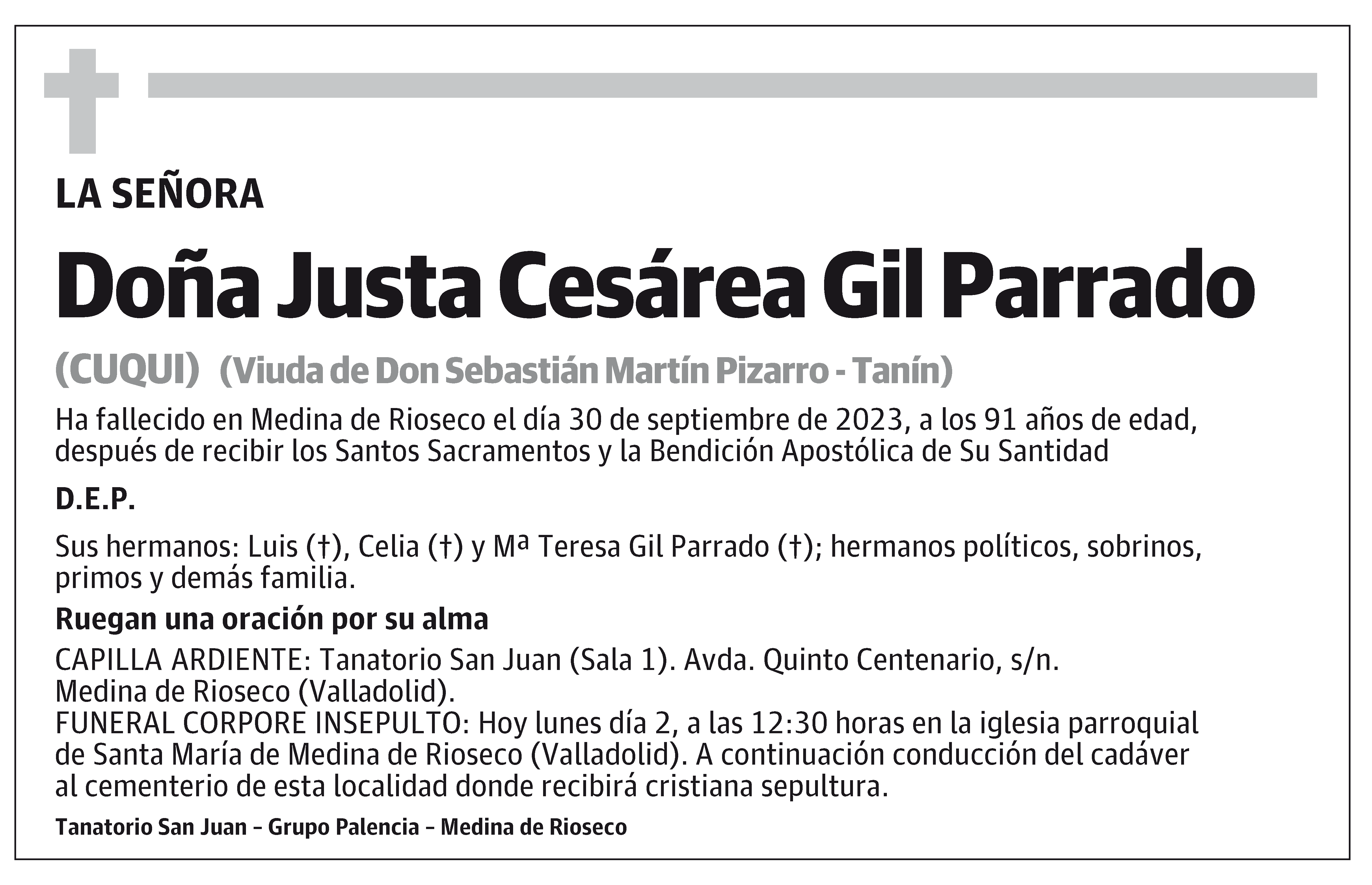 Justa Cesárea Gil Parrado