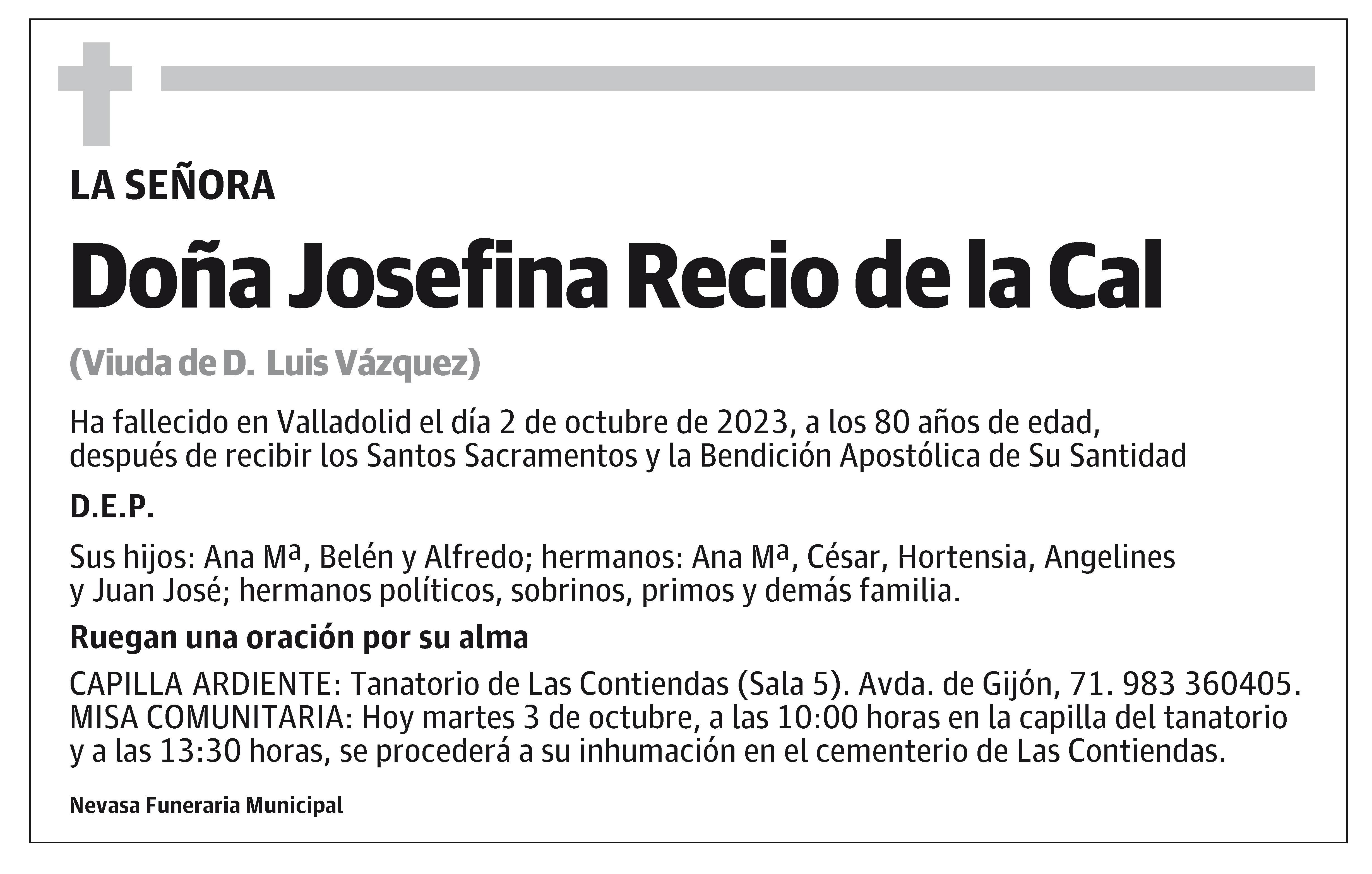 Josefina Recio de la Cal