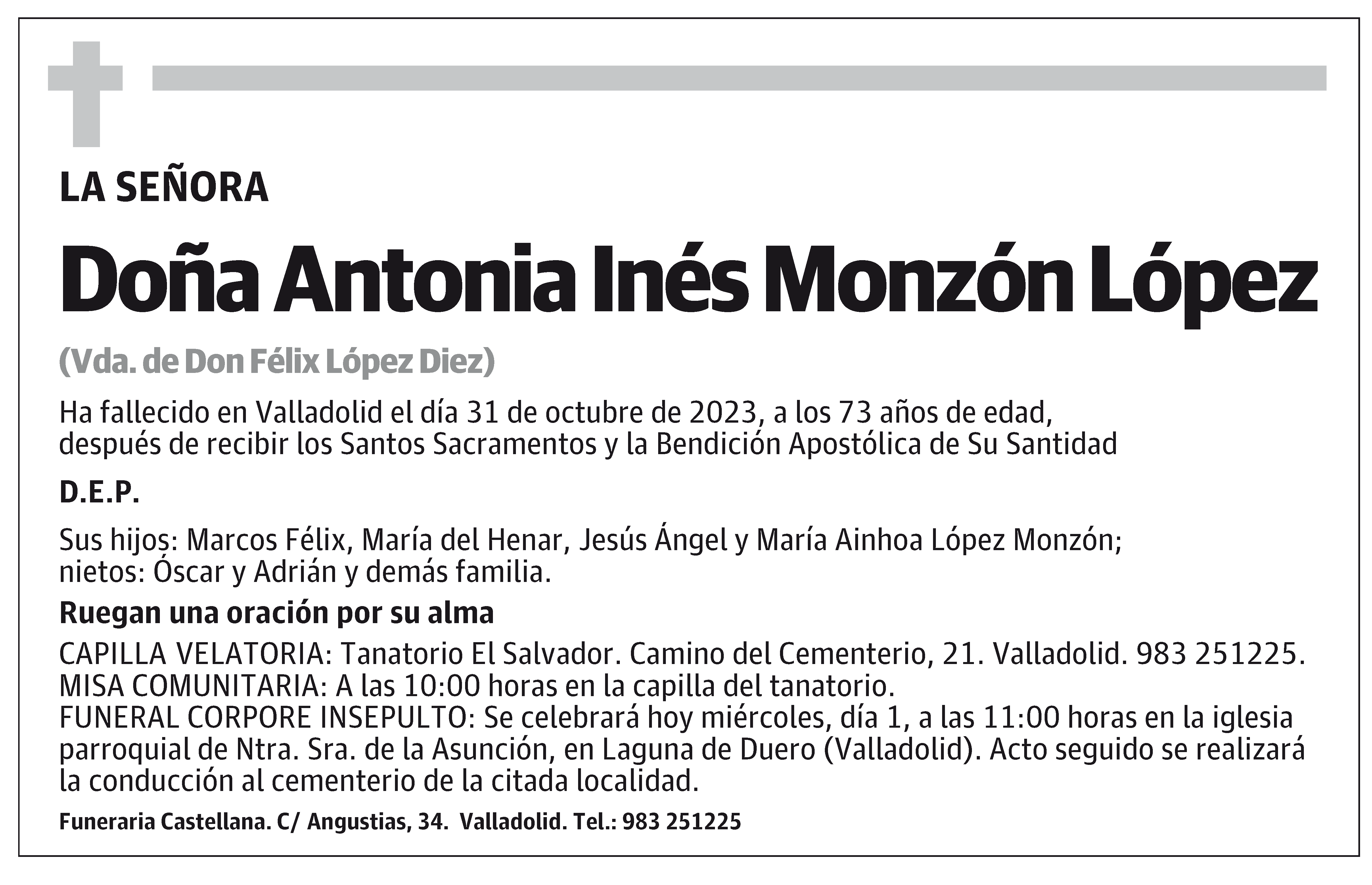 Antonia Inés Monzón López