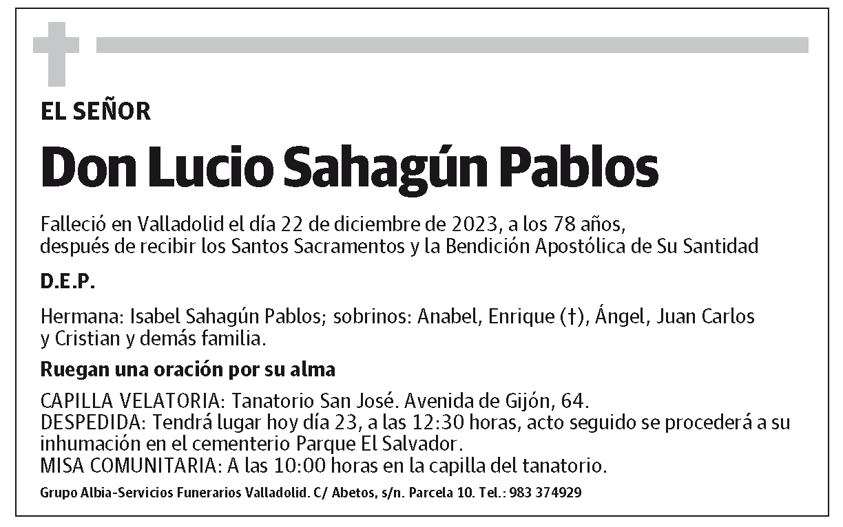 Lucio Sahagún Pablos