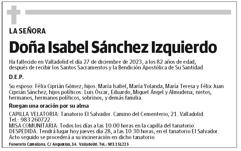 Isabel Sánchez Izquierdo