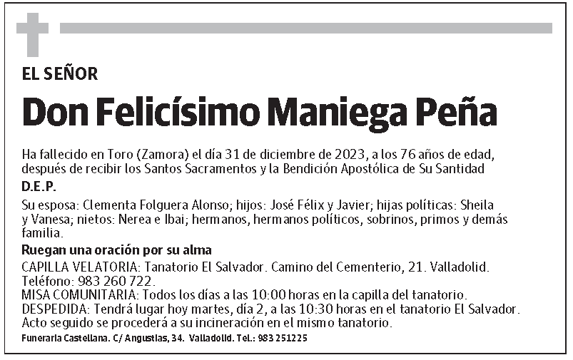 Felicísimo Maniega Peña