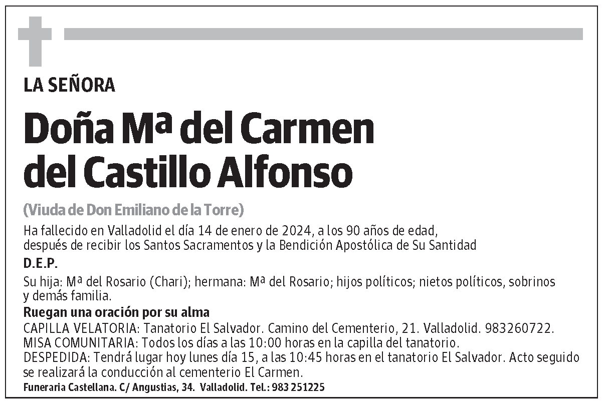 Mª del Carmen del Castillo Alfonso
