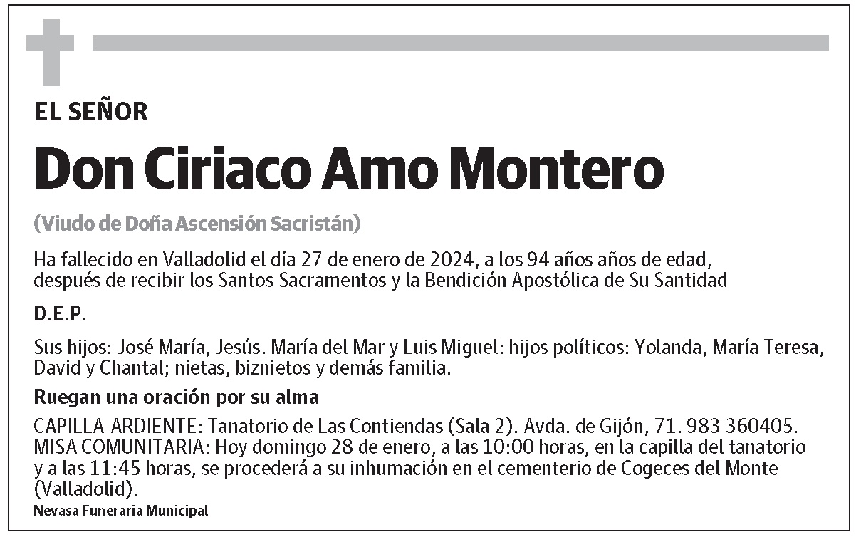 Ciriaco Amo Montero