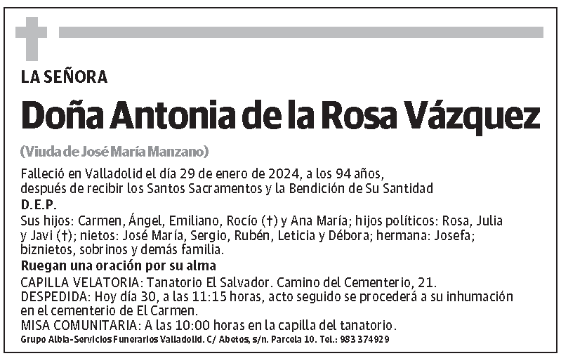 Antonia de la Rosa Vázquez
