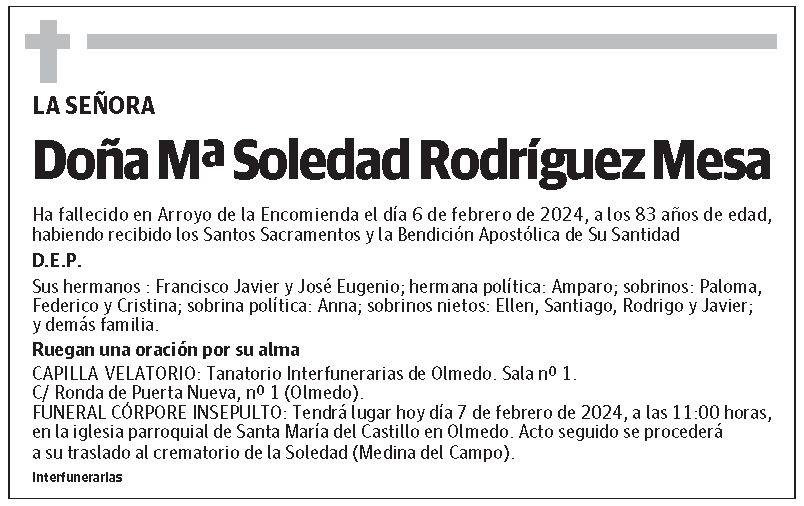 Mª Soledad Rodríguez Mesa