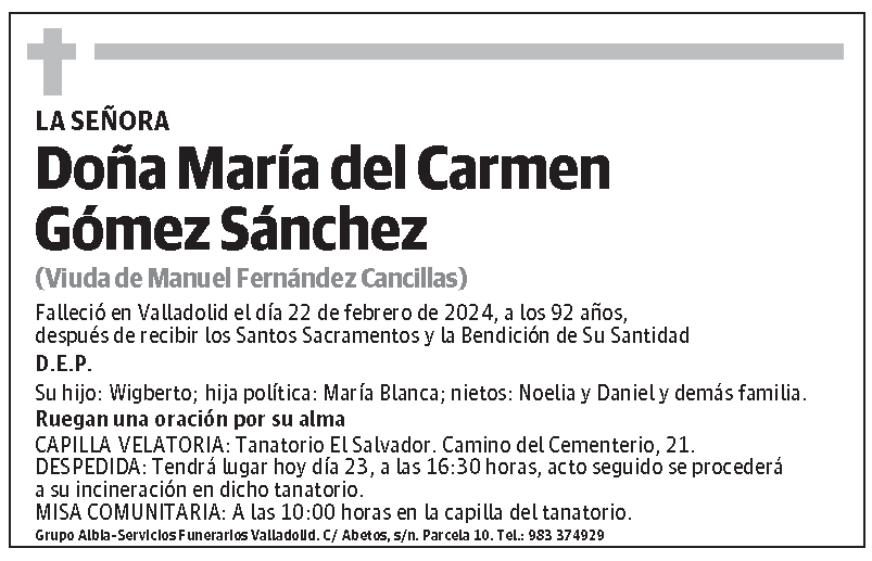 María del Carmen Gómez Sánchez