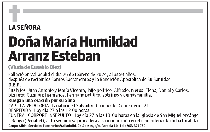 María Humildad Arranz Esteban