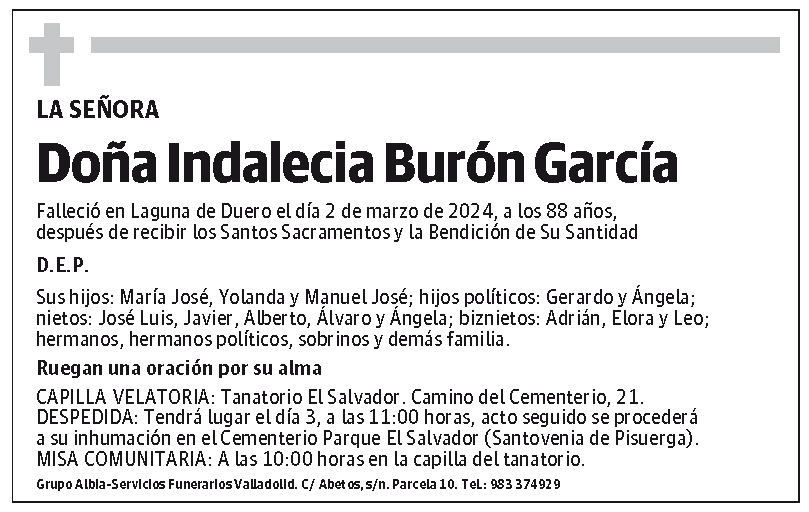 Indalecia Burón García