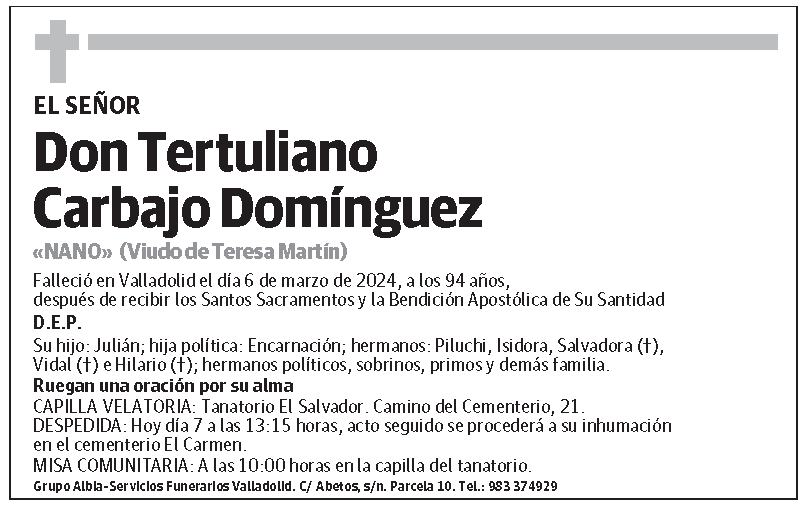 Tertuliano Carbajo Domínguez