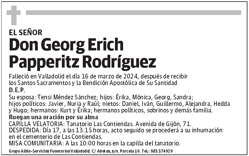 Georg Erich Papperitz Rodríguez