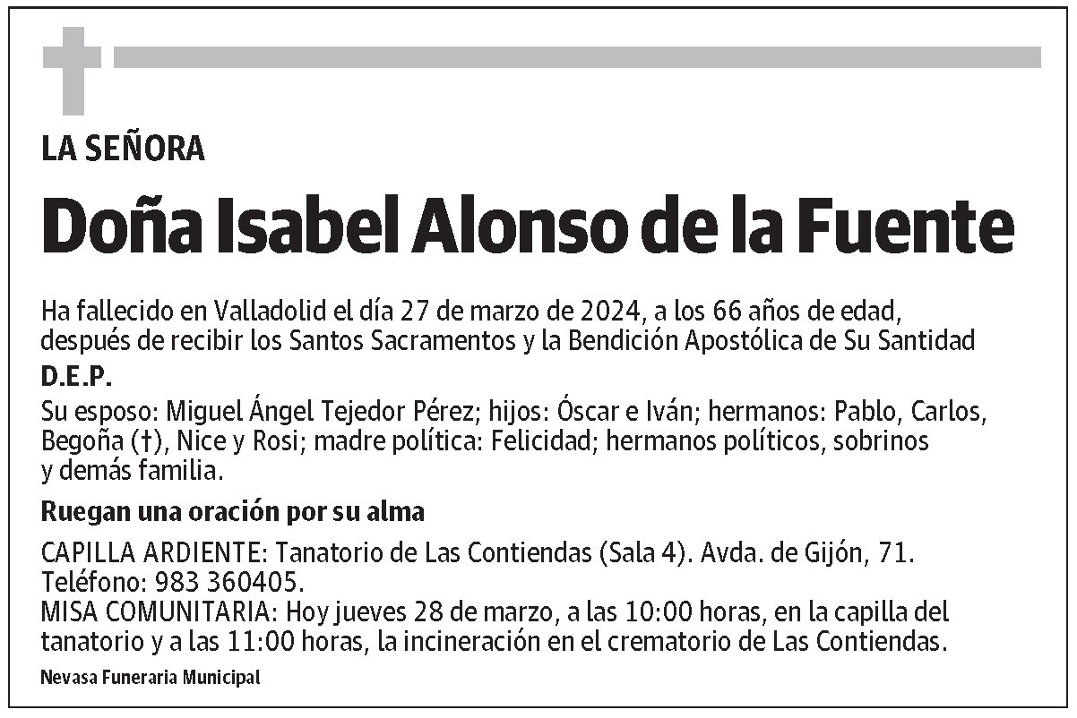 Isabel Alonso de la Fuente