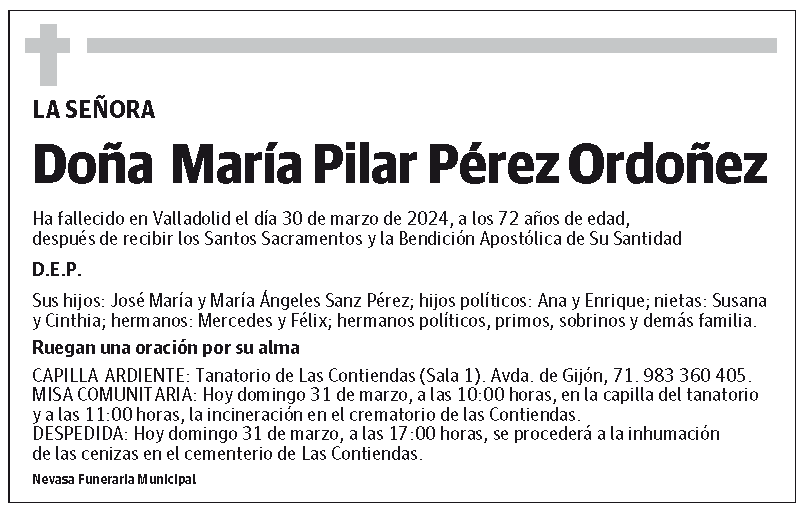 María Pilar Pérez Ordoñez