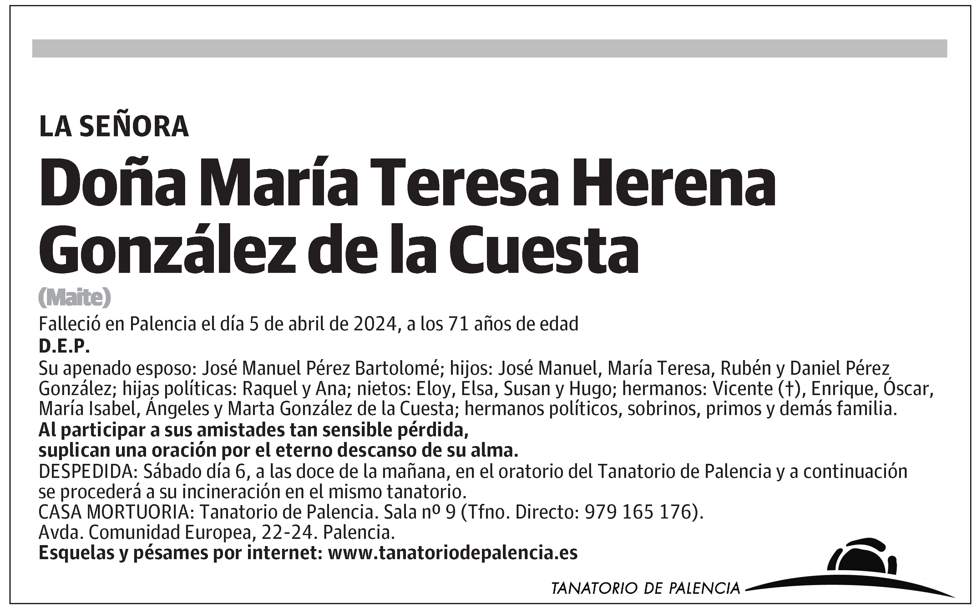 María Teresa Herena González de la Cuesta