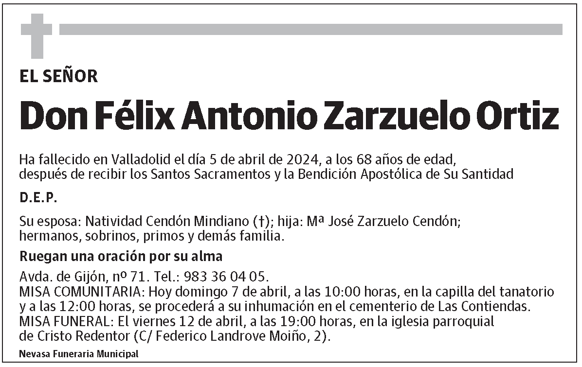 Félix Antonio Zarzuelo Ortiz