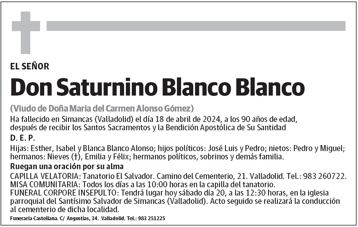 Saturnino Blanco Blanco