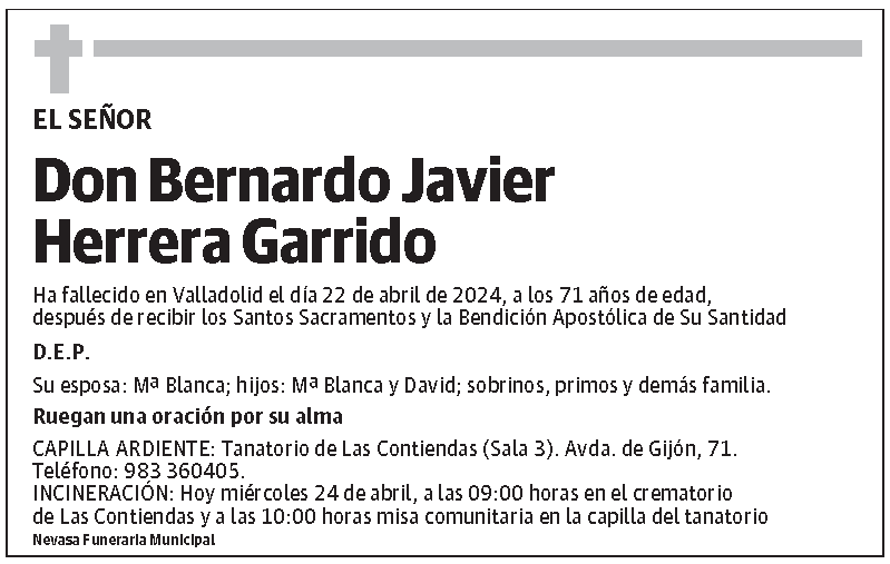 Bernardo Javier Herrera Garrido