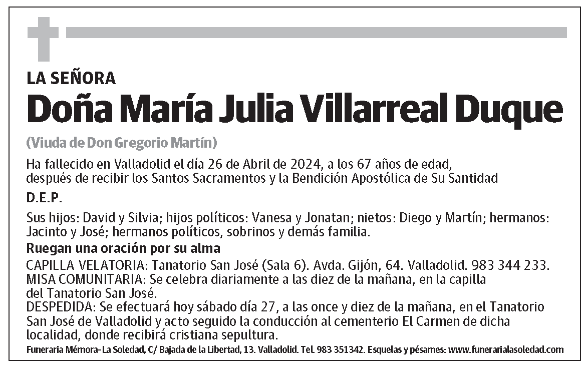 María Julia Villarreal Duque