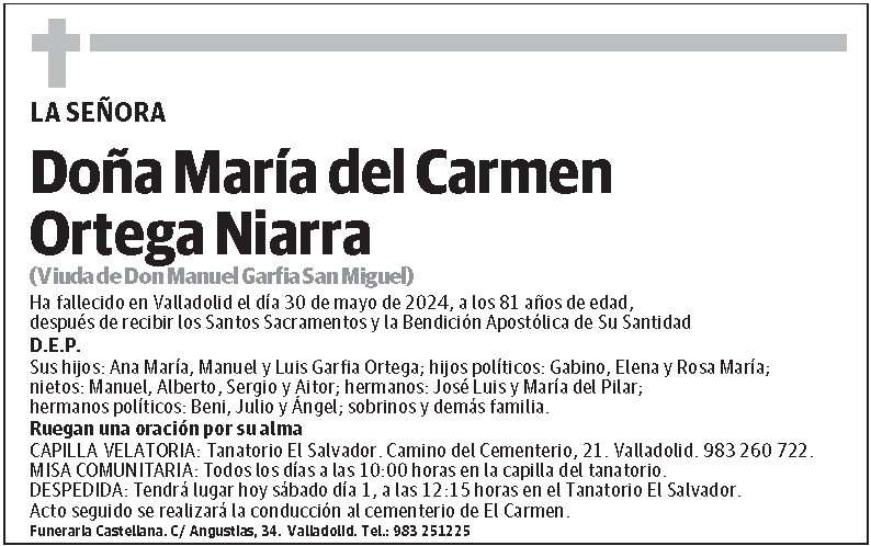 María del Carmen Ortega Niarra