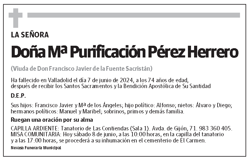 Mª Purificación Pérez Herrero