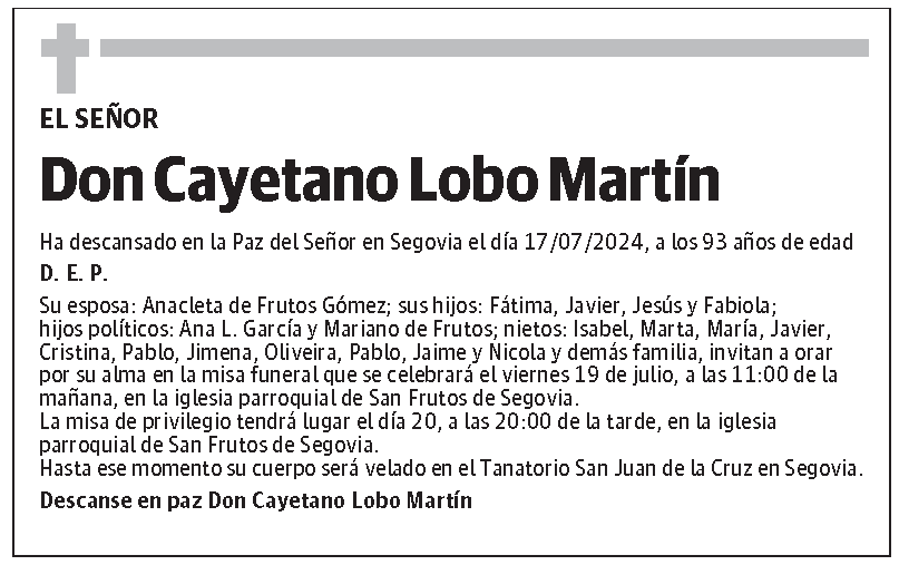 Cayetano Lobo Martín