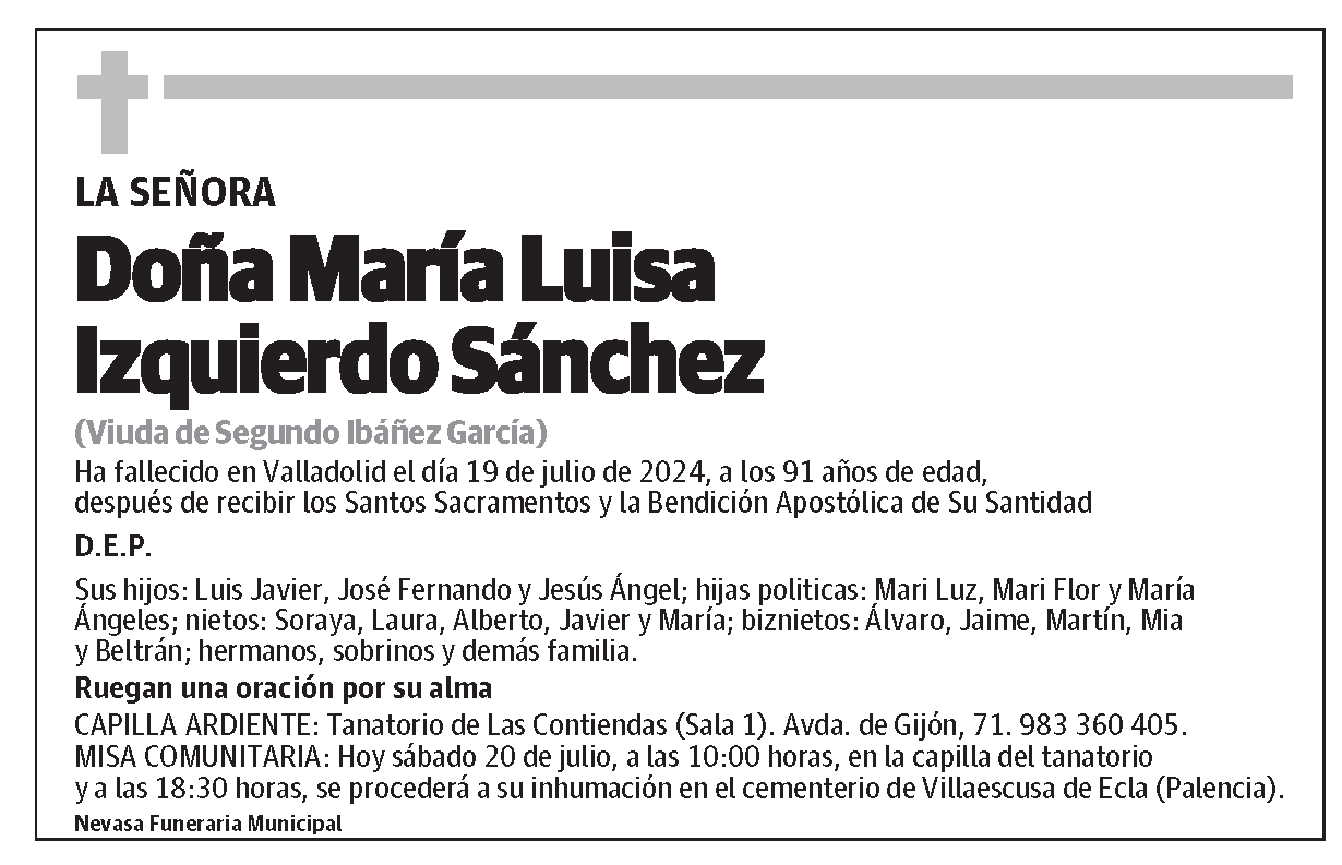 María Luisa Izquierdo Sánchez
