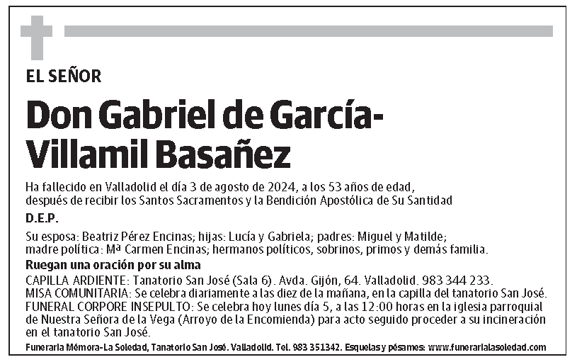 Gabriel de García- Villamil Basañez