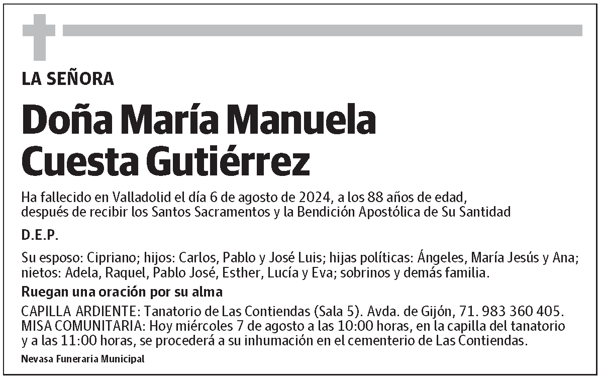 María Manuela Cuesta Gutiérrez
