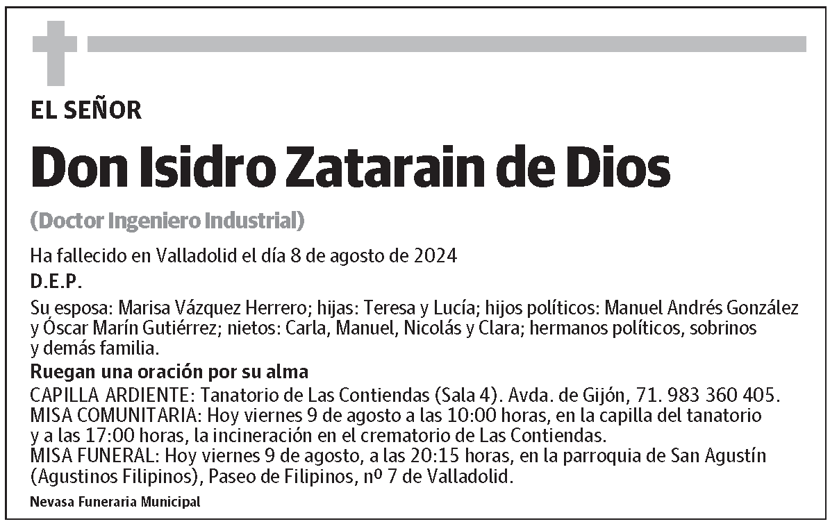 Isidro Zatarain de Dios