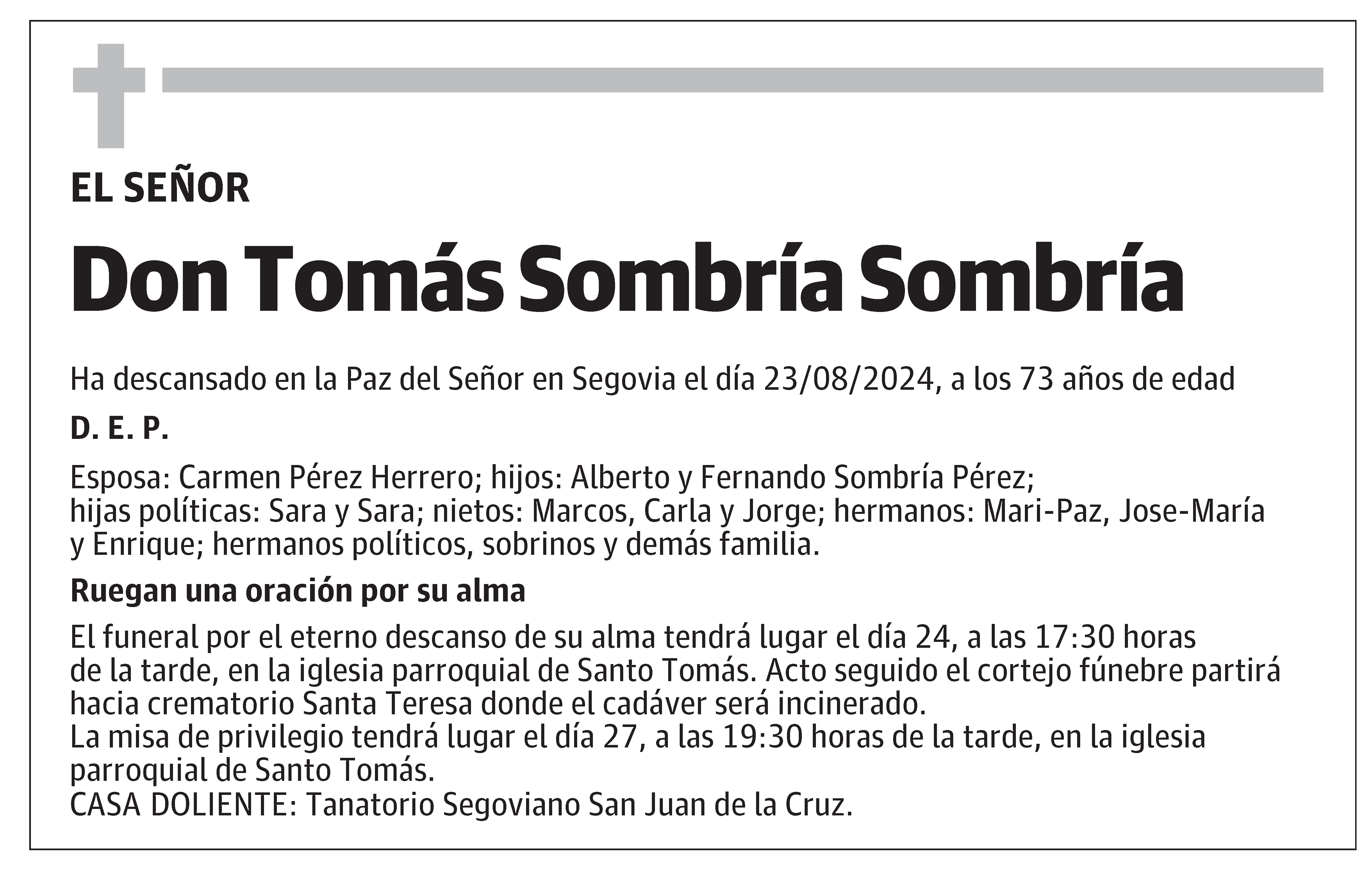Tomás Sombría Sombría