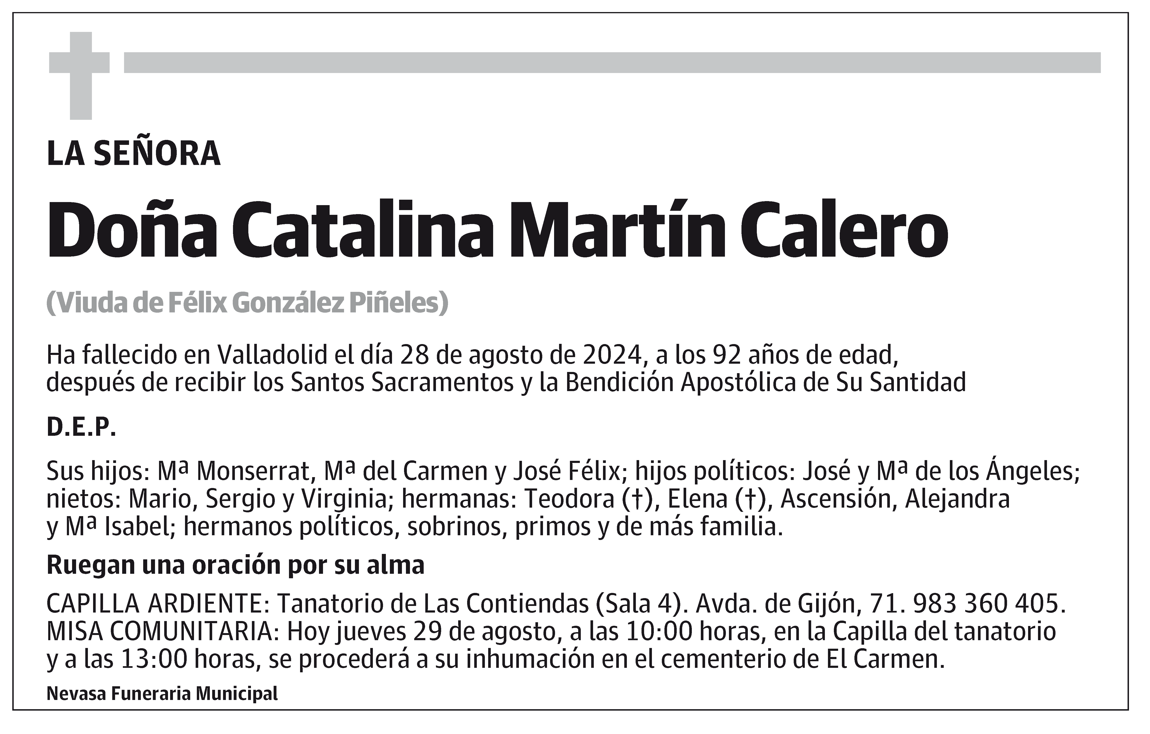 Doña Catalina Martín Calero