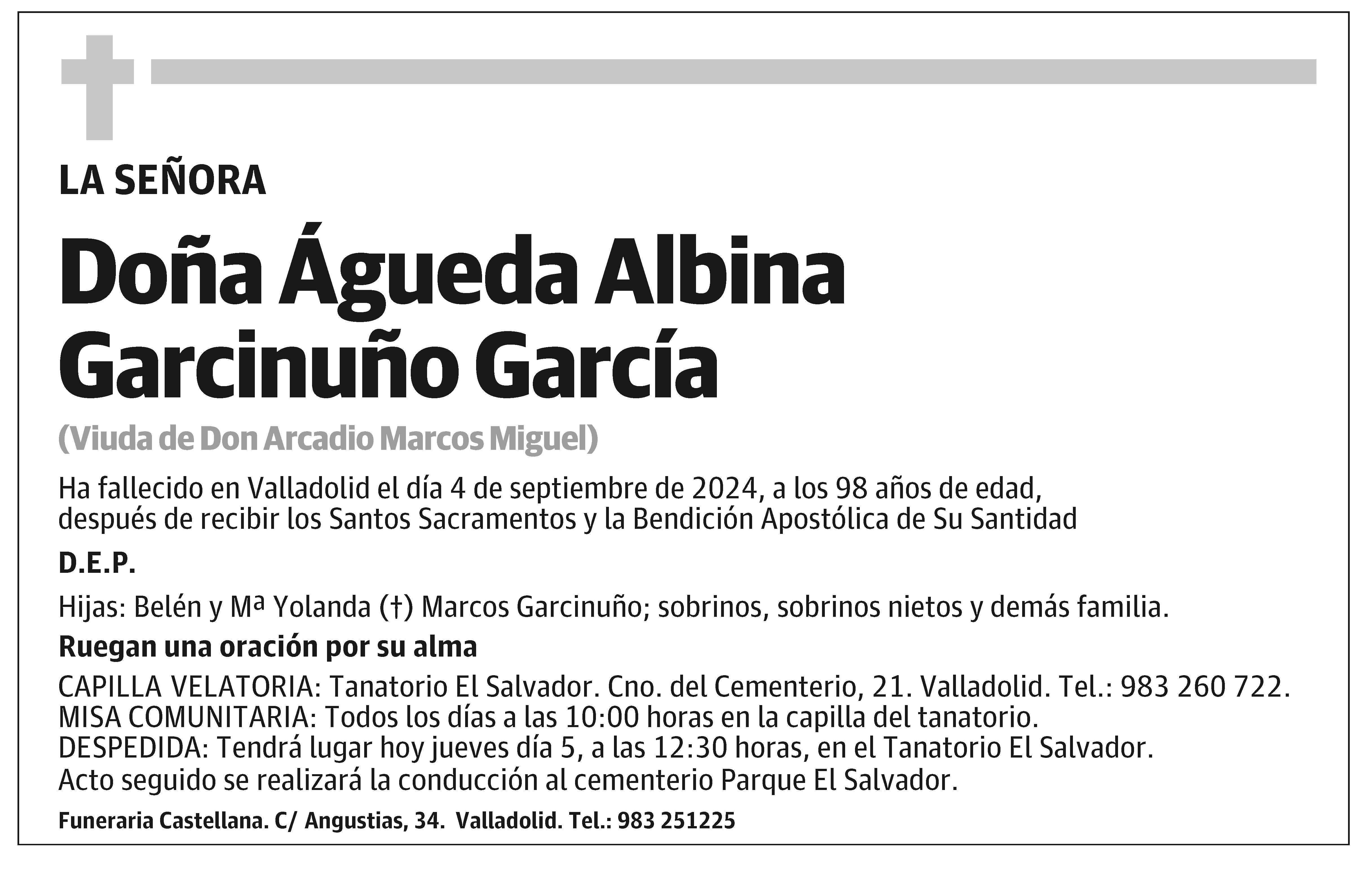 Águeda Albina Garcinuño García