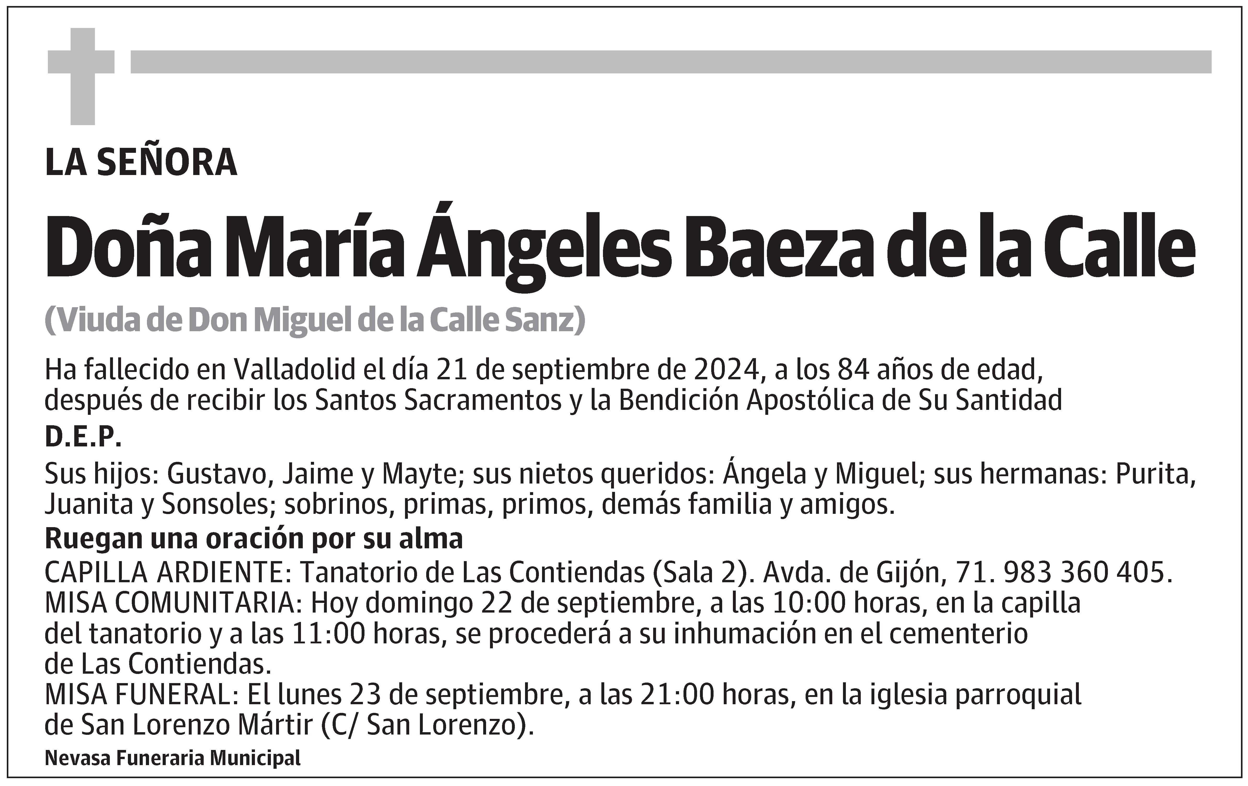María Ángeles Baeza de la Calle