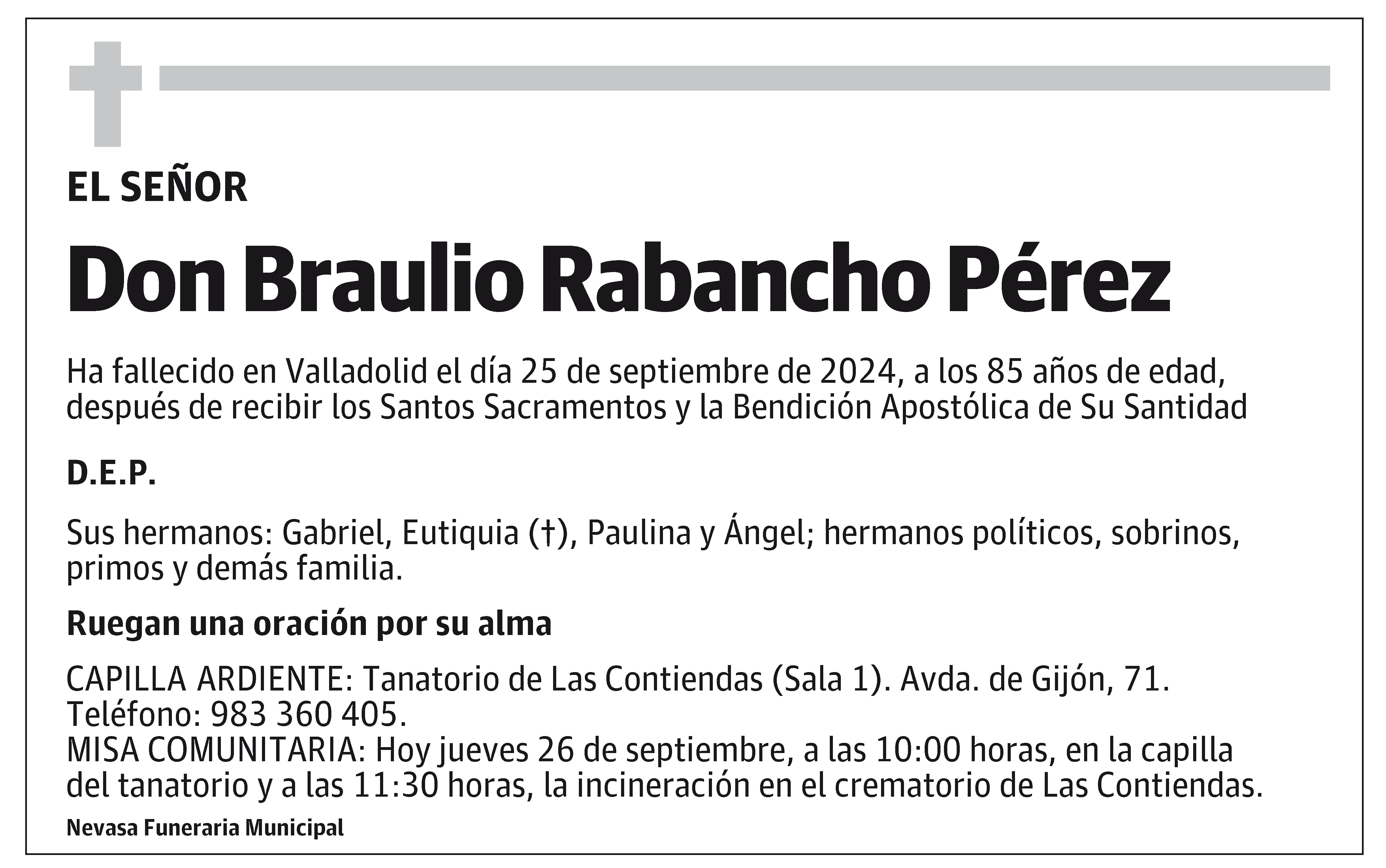 Braulio Rabancho Pérez