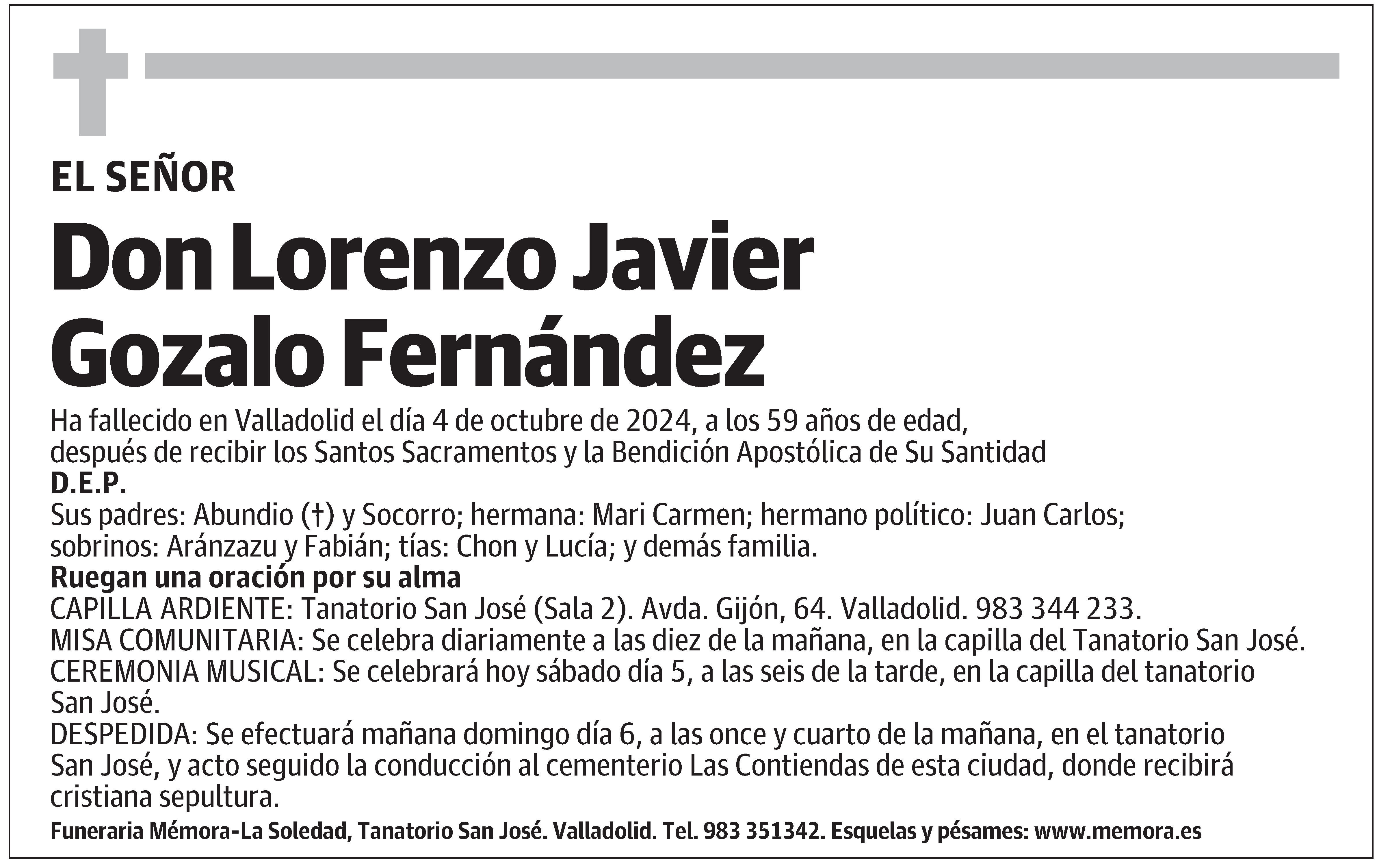 Lorenzo Javier Gozalo Fernánd