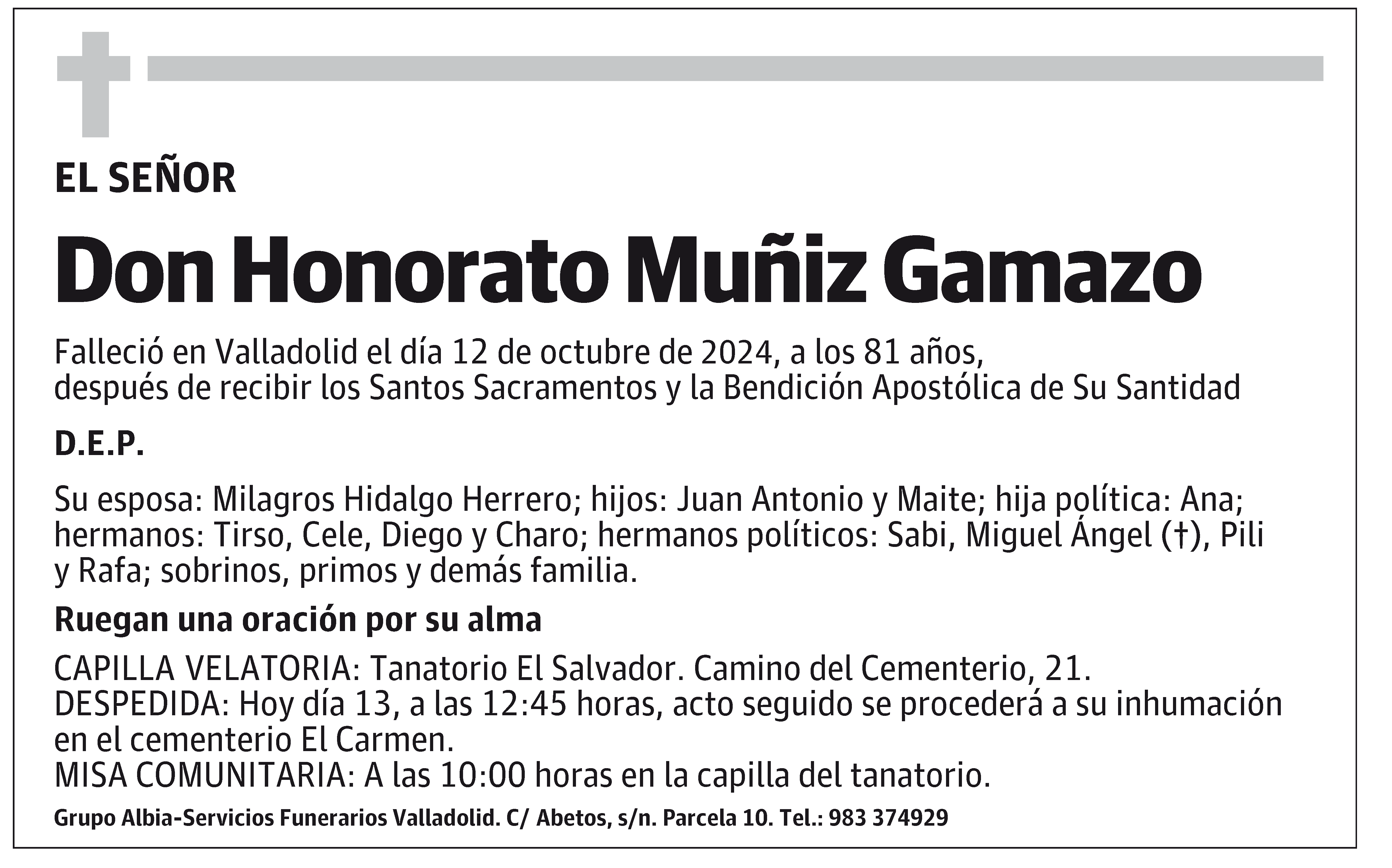 Honorato Muñiz Gamazo