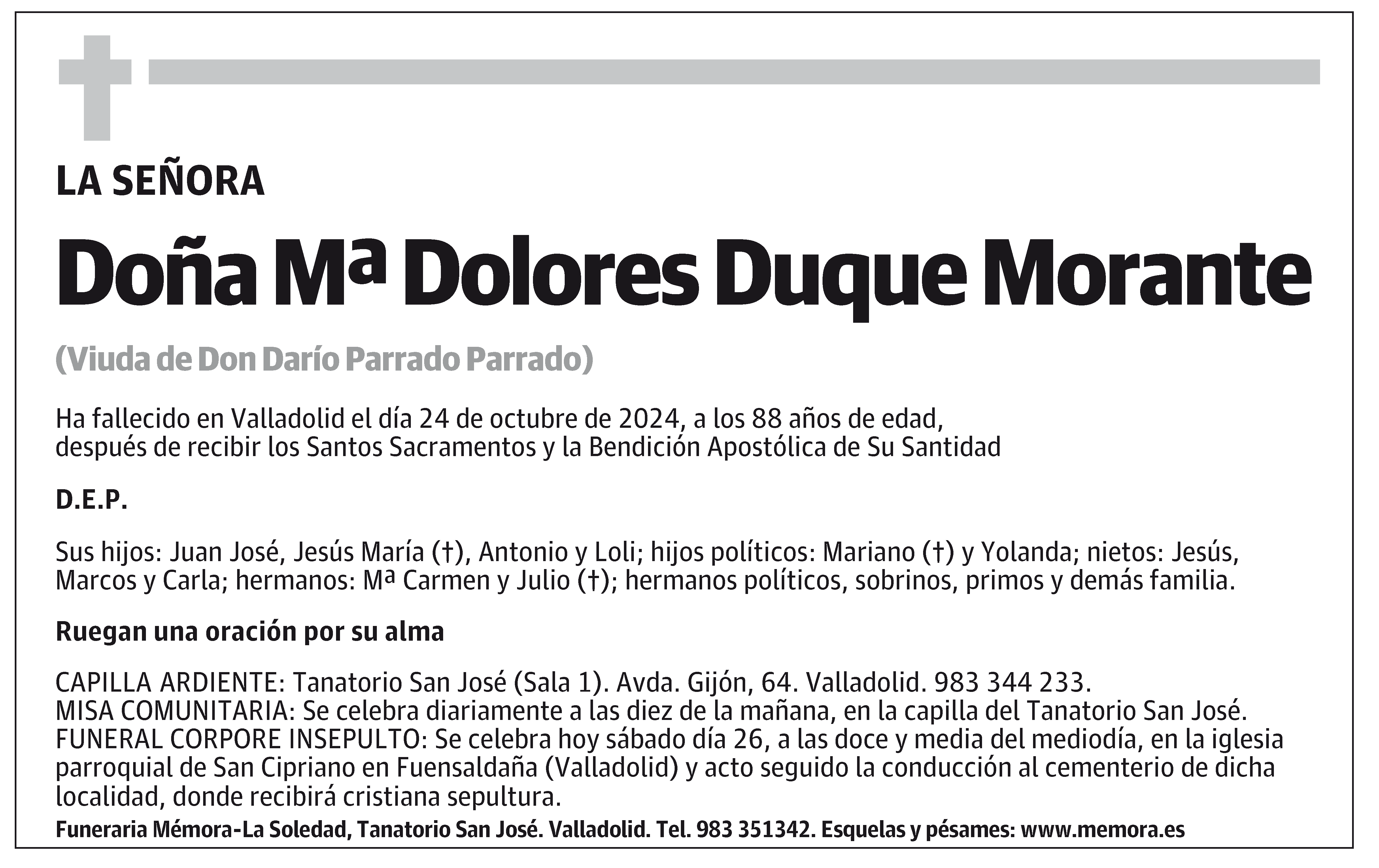 Mª Dolores Duque Morante