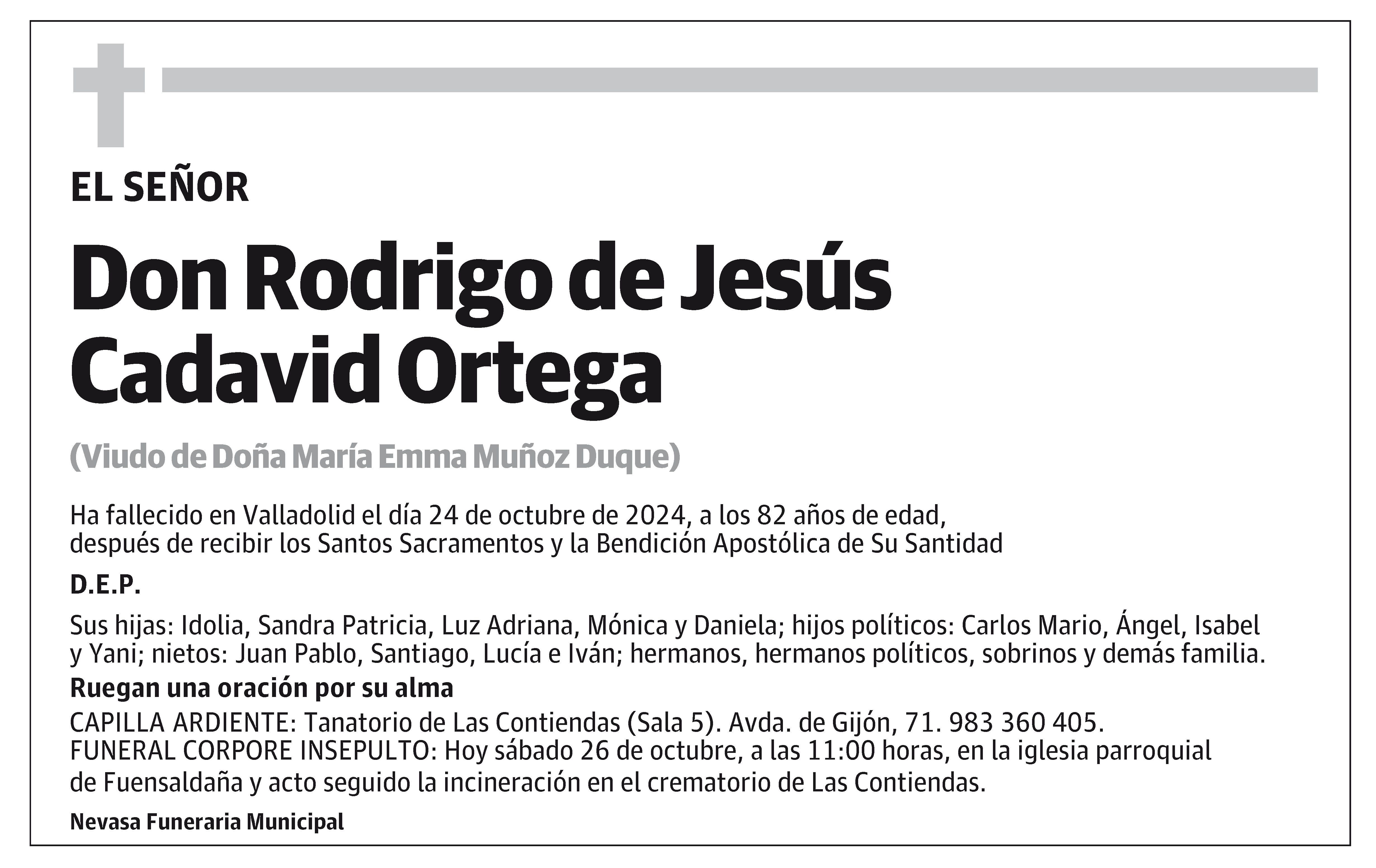 Rodrigo de Jesús Cadavid Ortega
