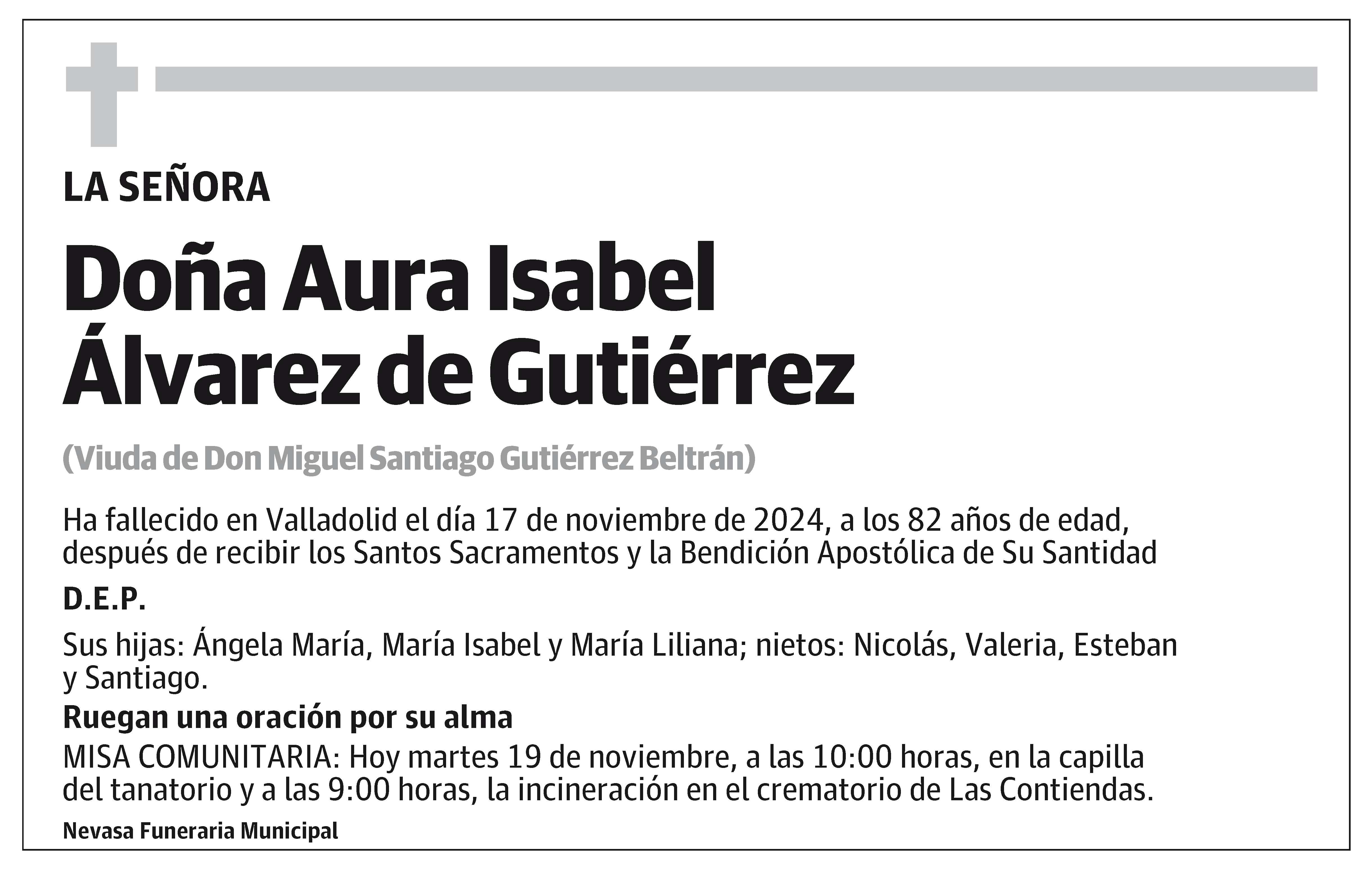 Aura Isabel Álvarez de Gutiérrez
