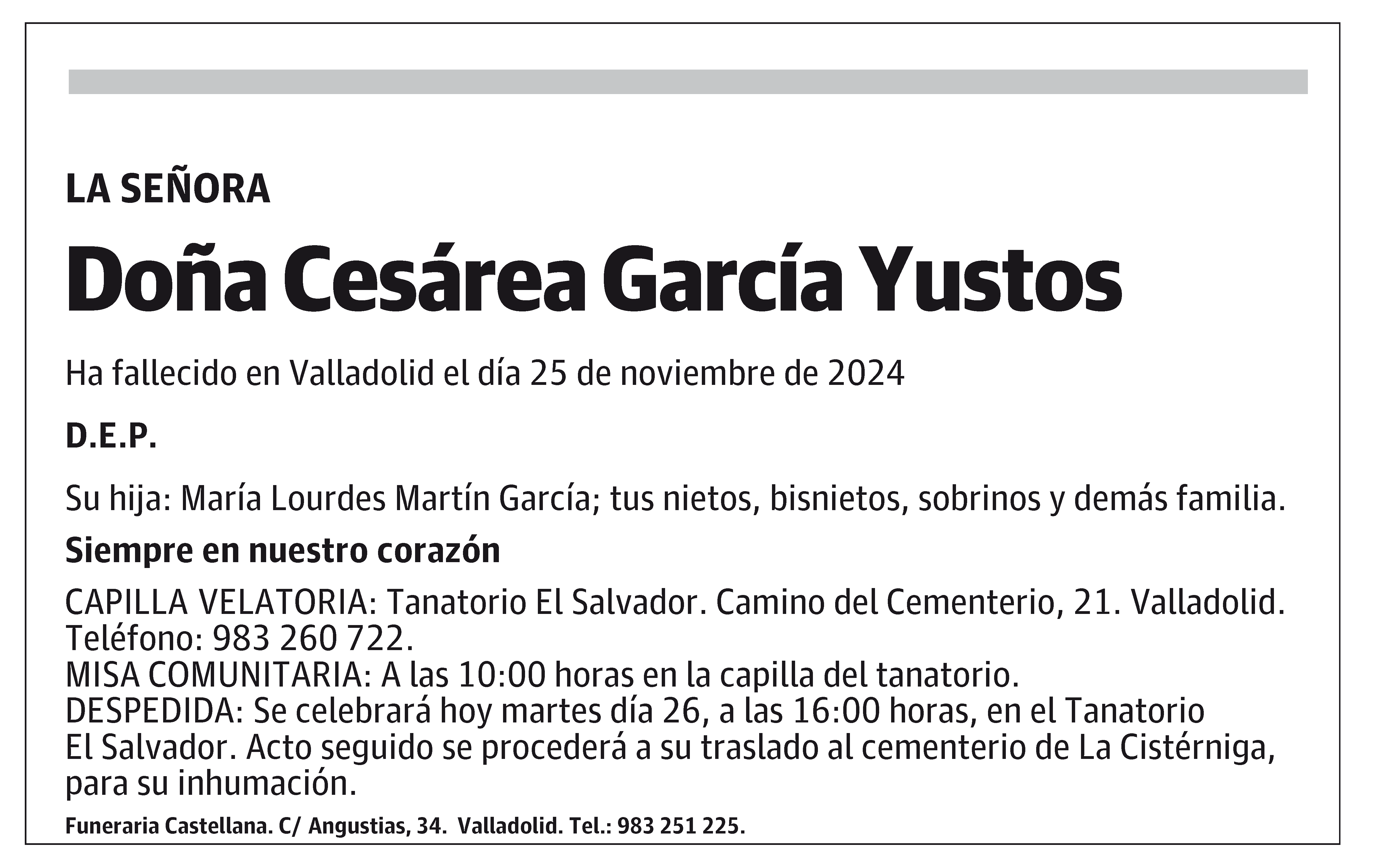 Cesárea García Yustos